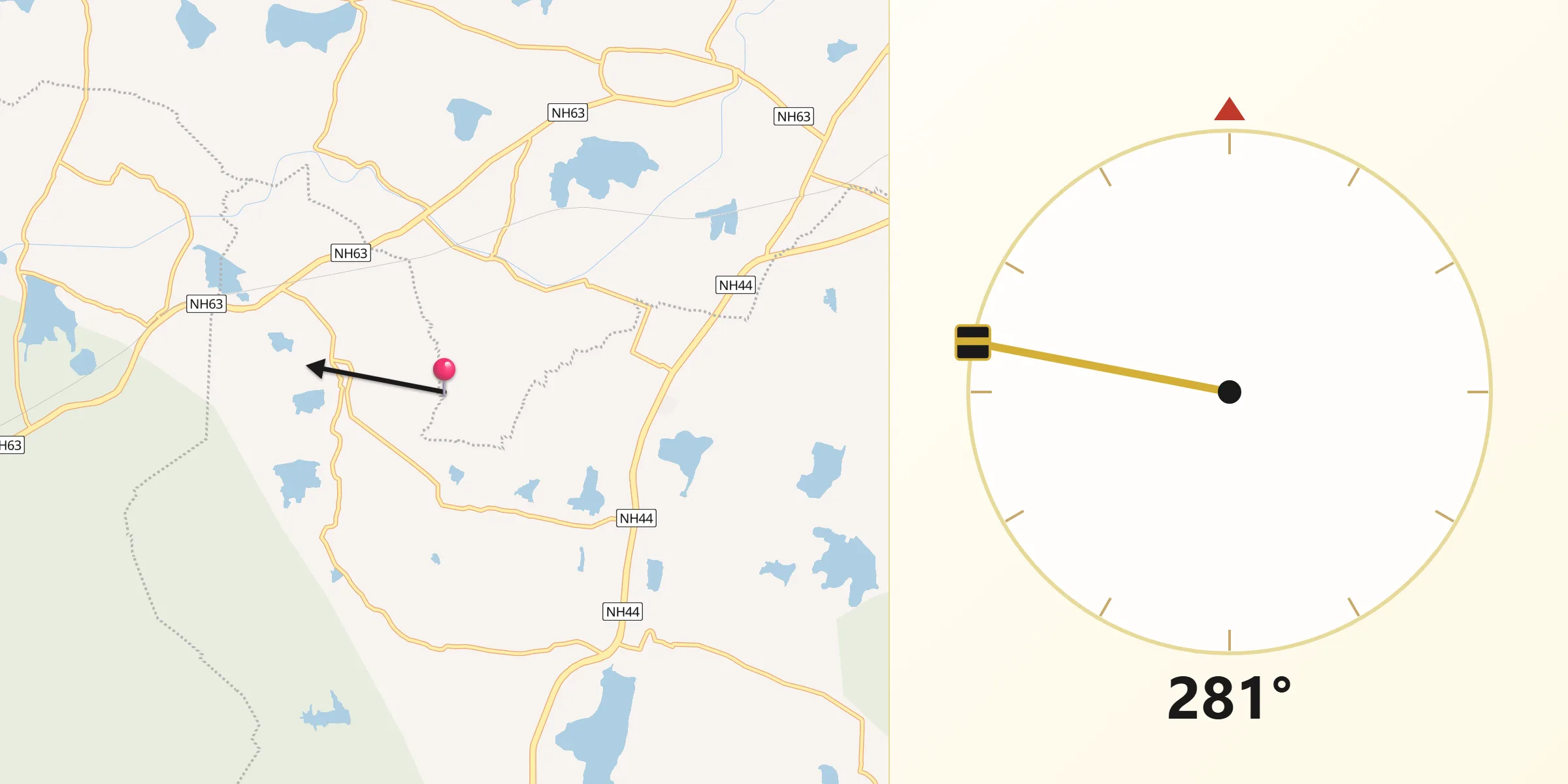 Qibla Direction from Nizamabad