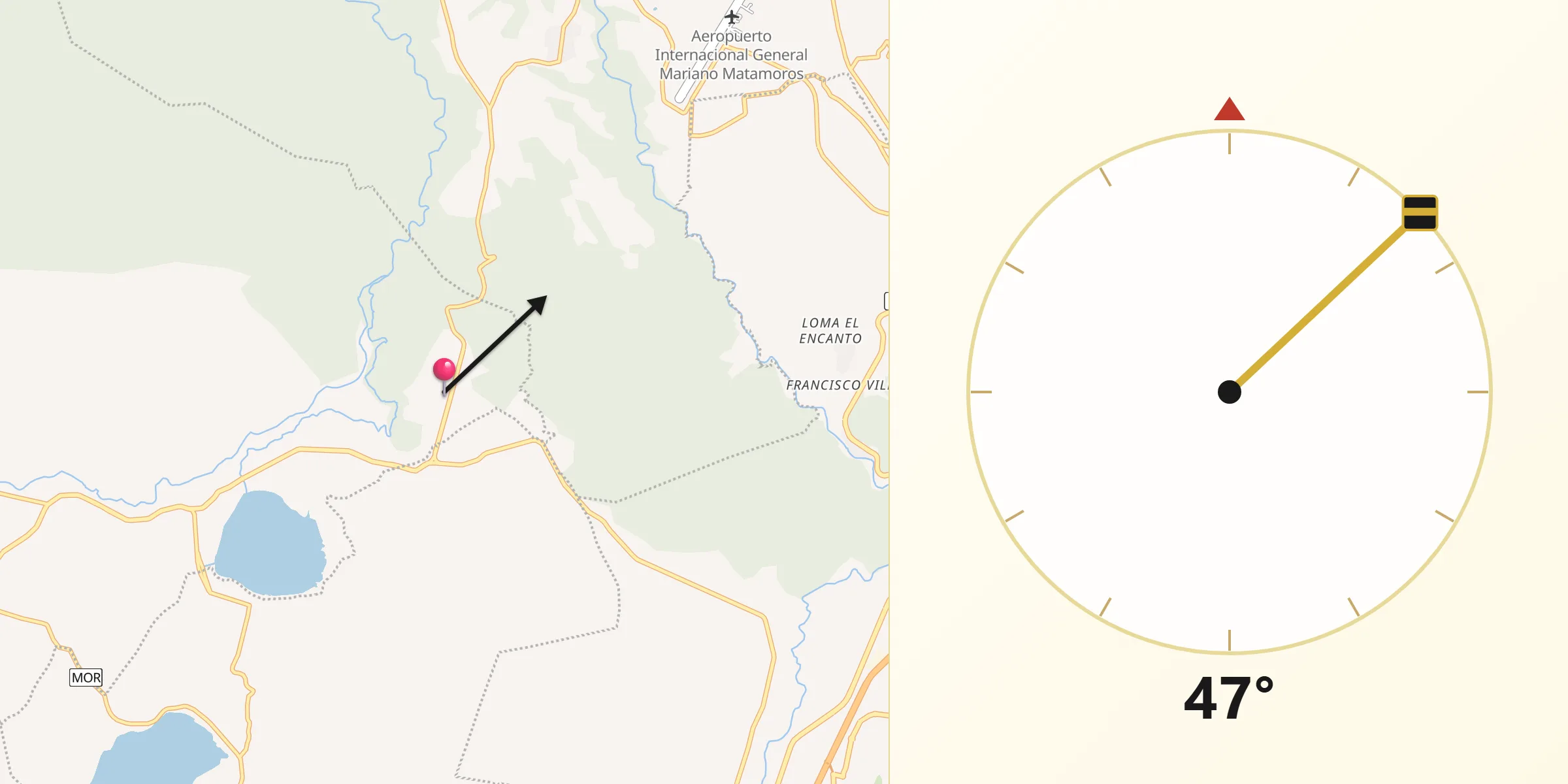 Dirección de la Qibla desde Xochicalco (Cirenio Longares)