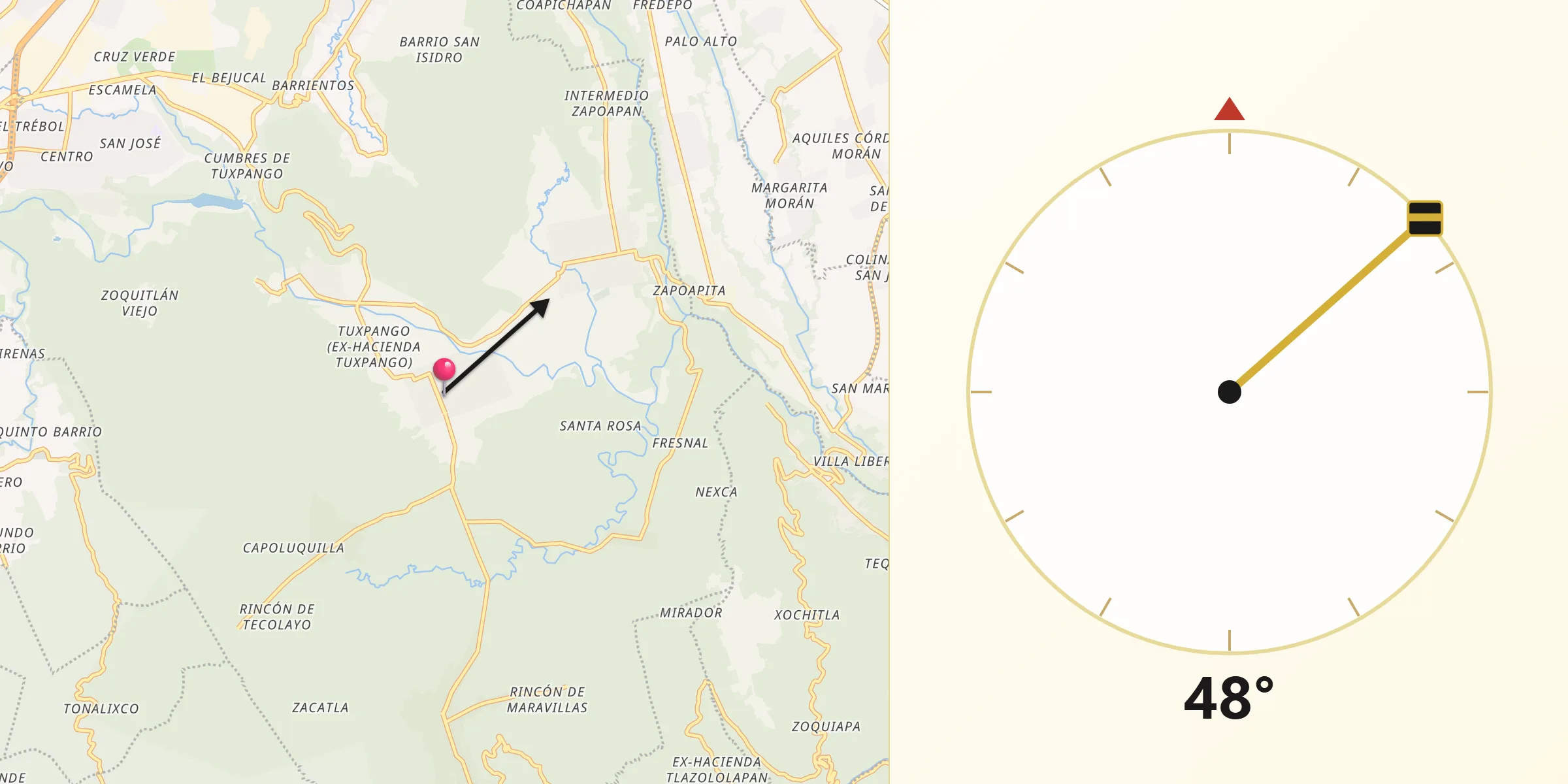 Dirección de la Qibla desde Campo Grande