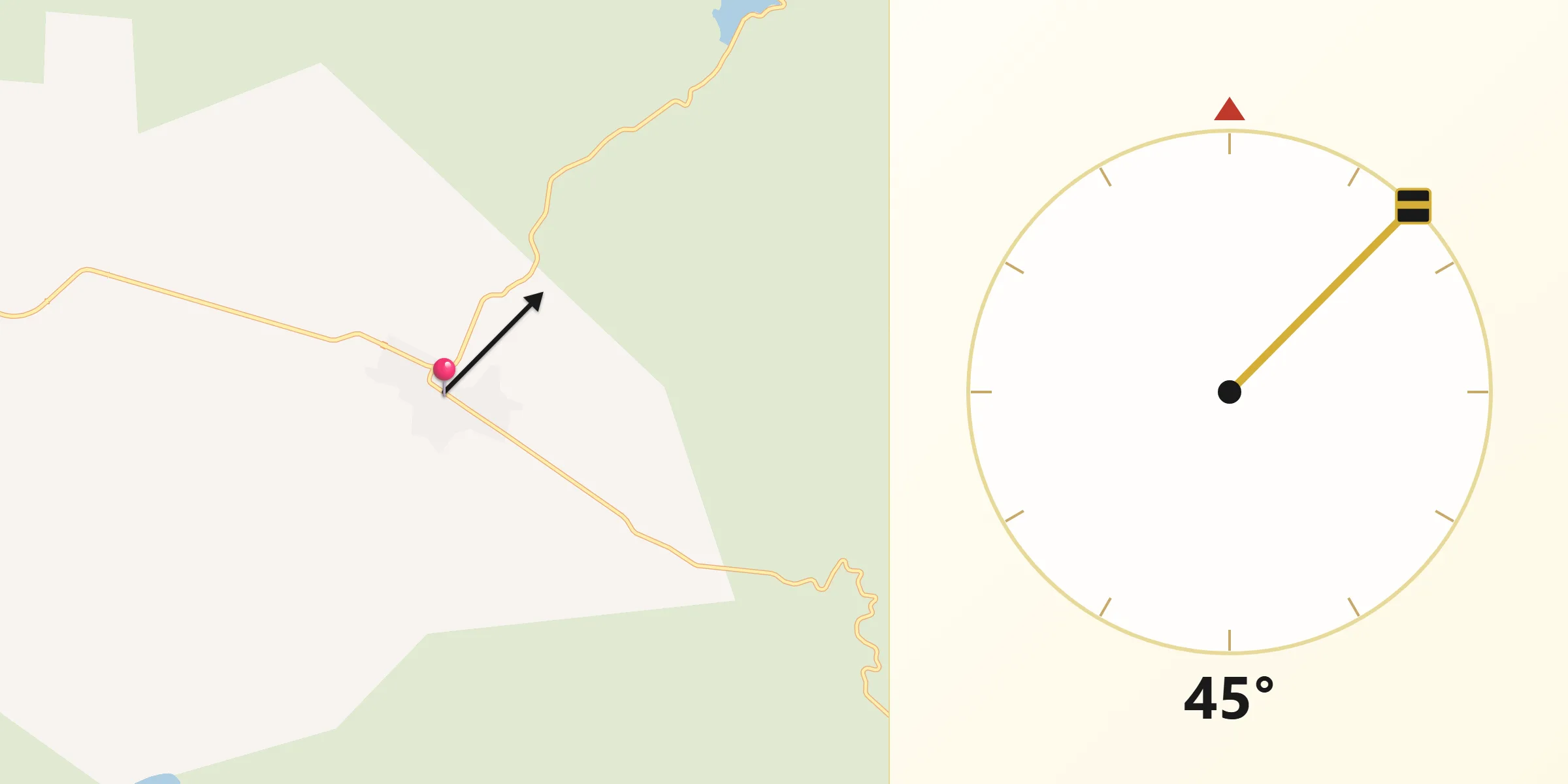 Dirección de la Qibla desde Zicuirán