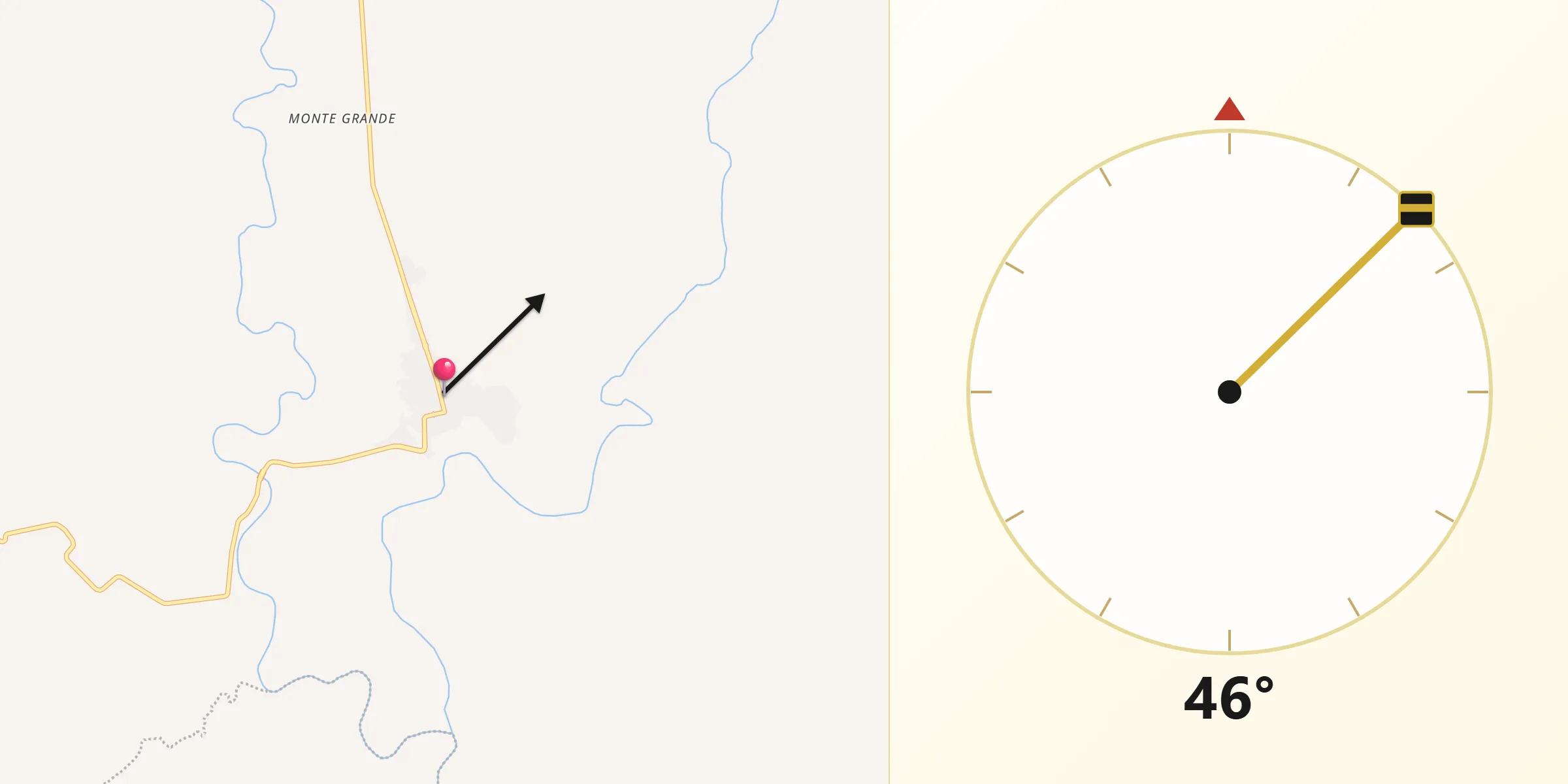 Dirección de la Qibla desde Tiquicheo