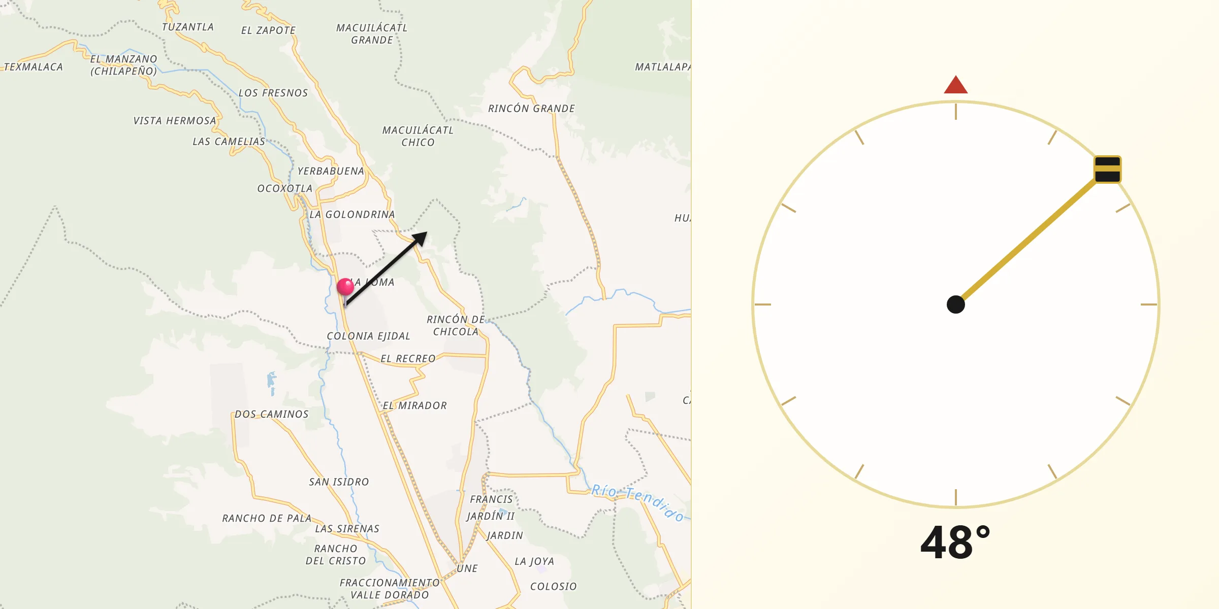 Dirección de la Qibla desde Mariano Escobedo