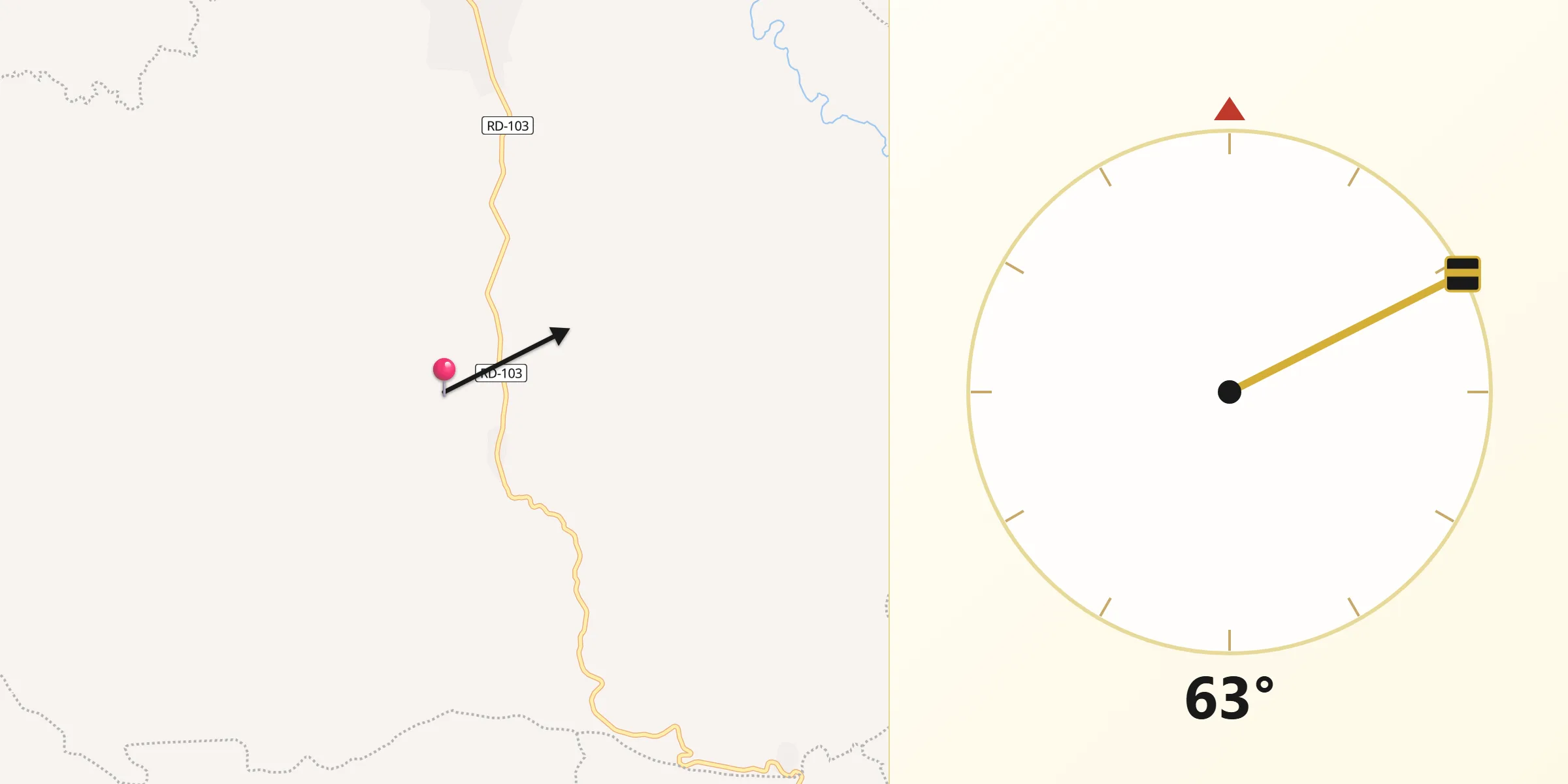 Dirección de la Qibla desde El Valle