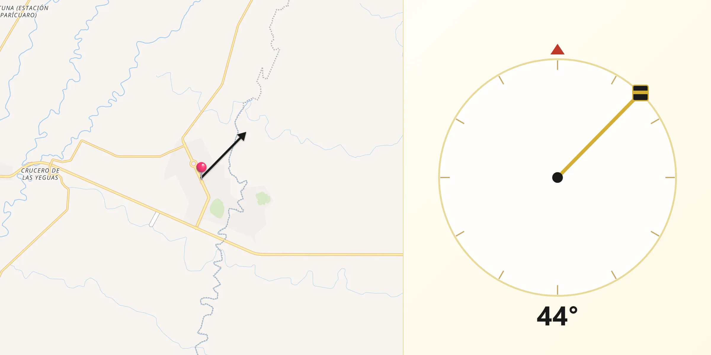 Dirección de la Qibla desde Antúnez (Morelos)
