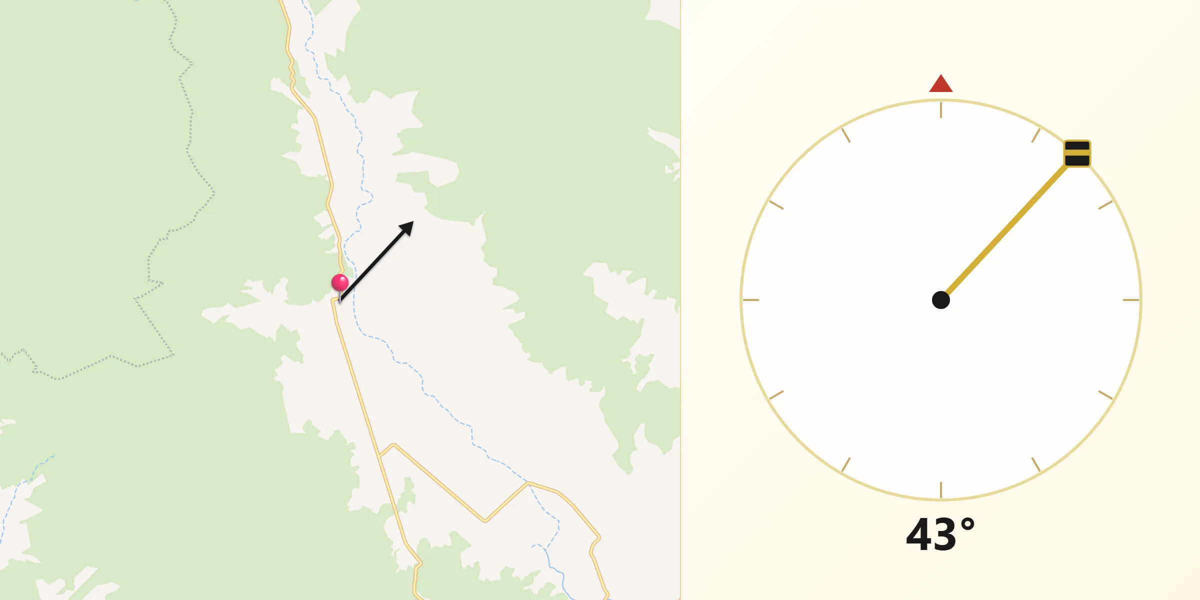 Dirección de la Qibla desde Augusto Gómez Villanueva