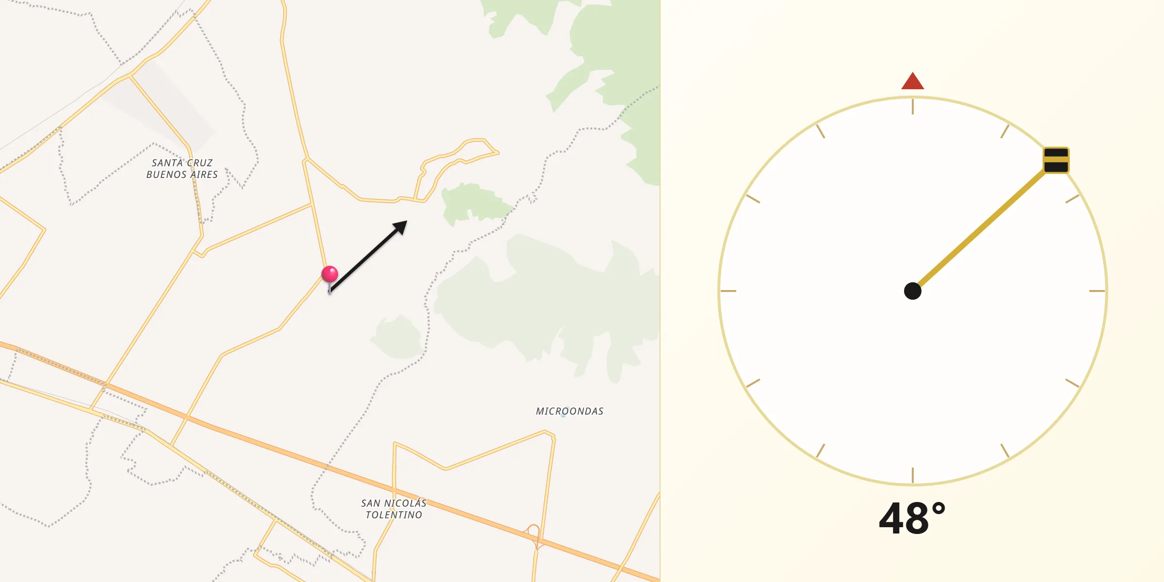 Dirección de la Qibla desde La Magdalena Tetela Morelos