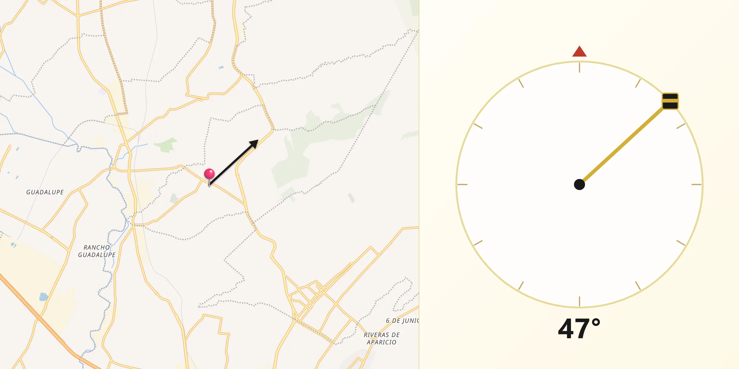 Dirección de la Qibla desde Tenancingo