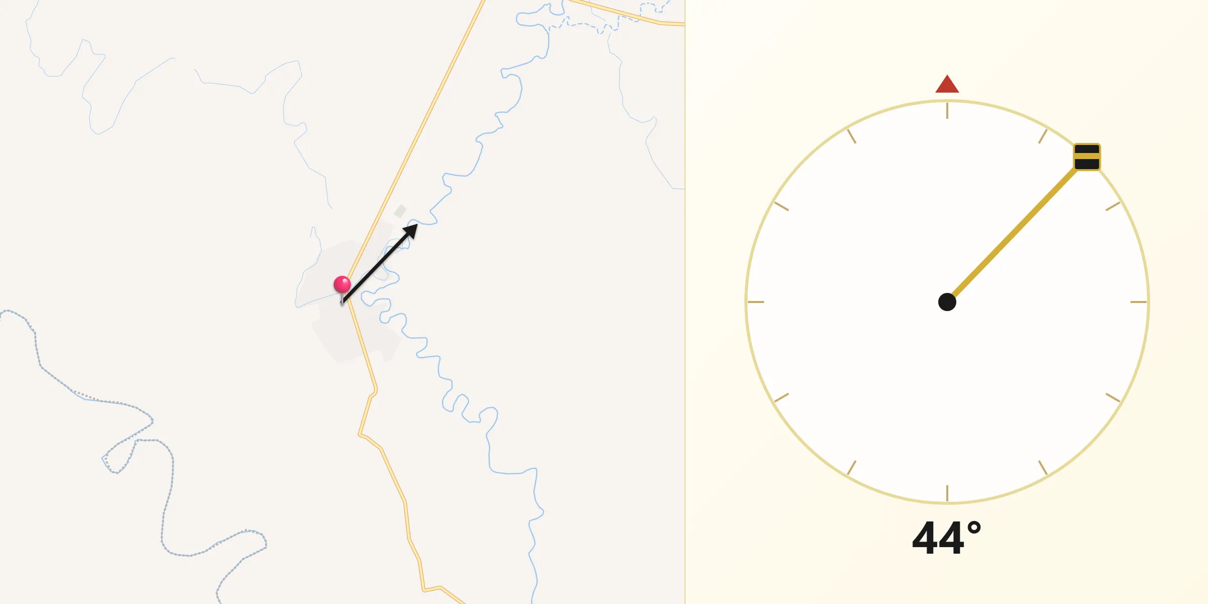 Dirección de la Qibla desde Felipe Carrillo Puerto