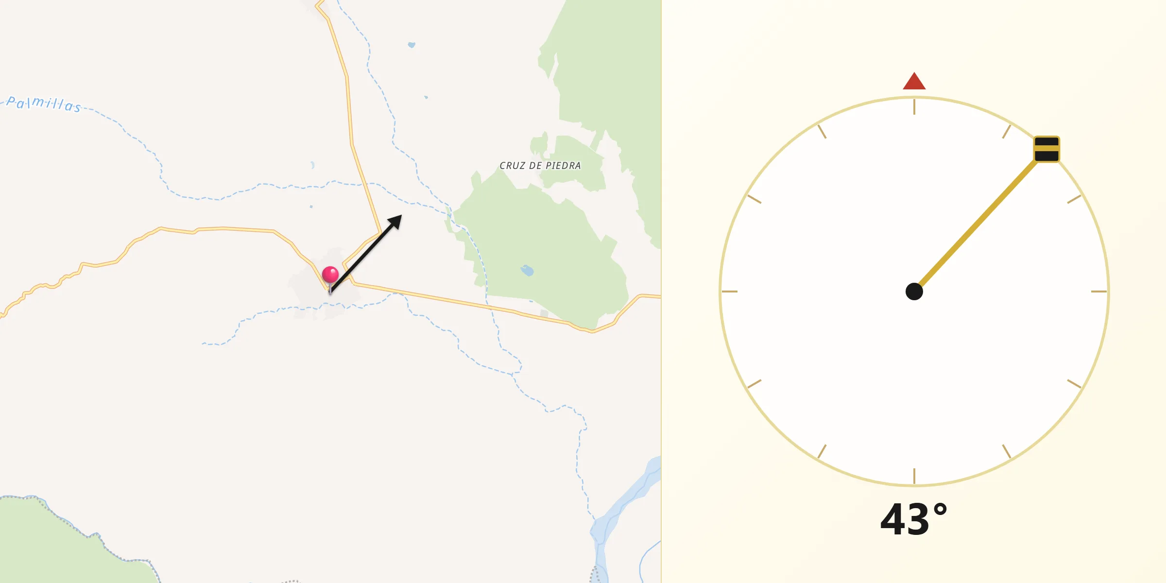 Dirección de la Qibla desde Pueblo Juárez (La Magdalena)