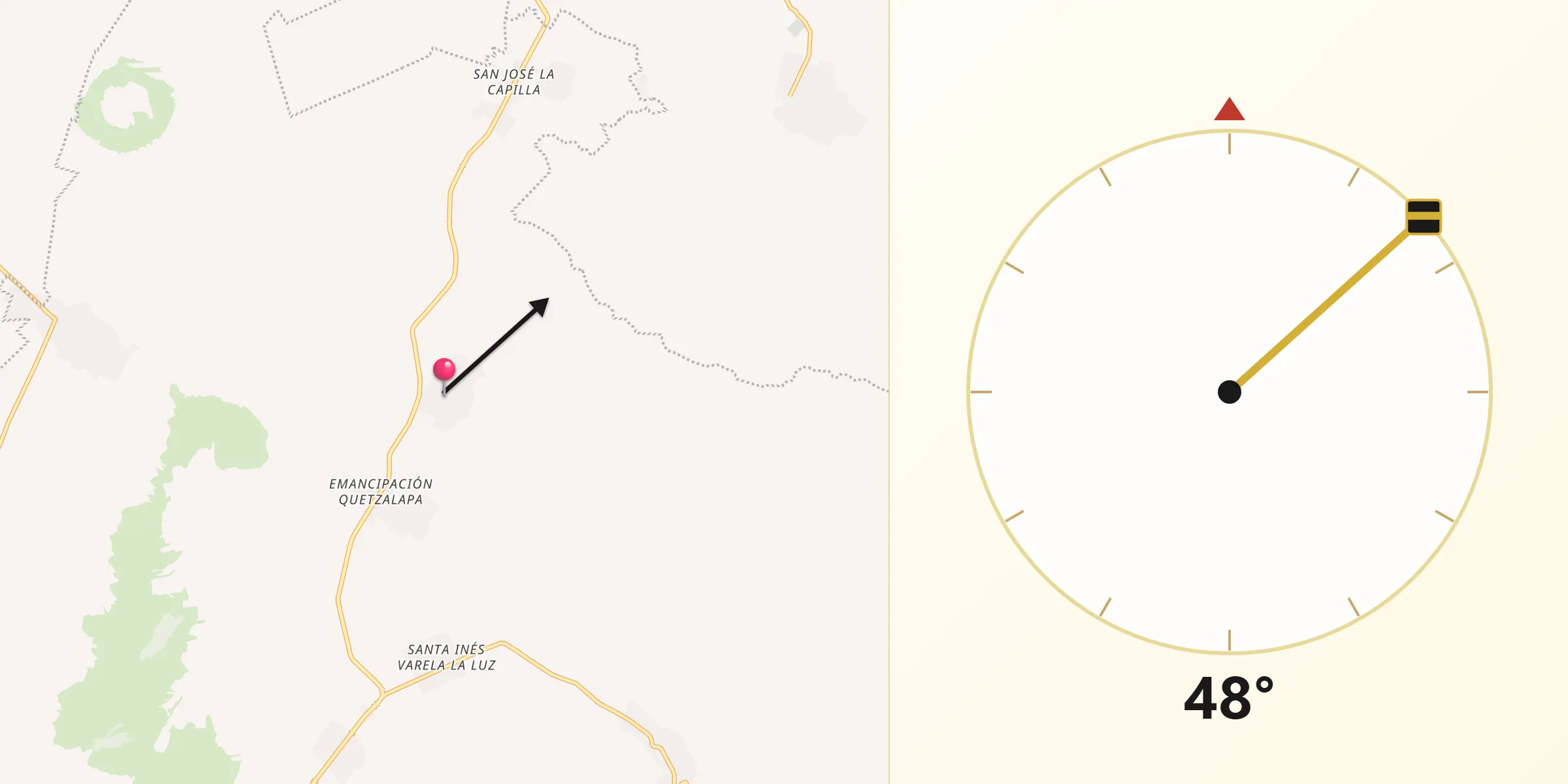 Dirección de la Qibla desde Guadalupe Libertad