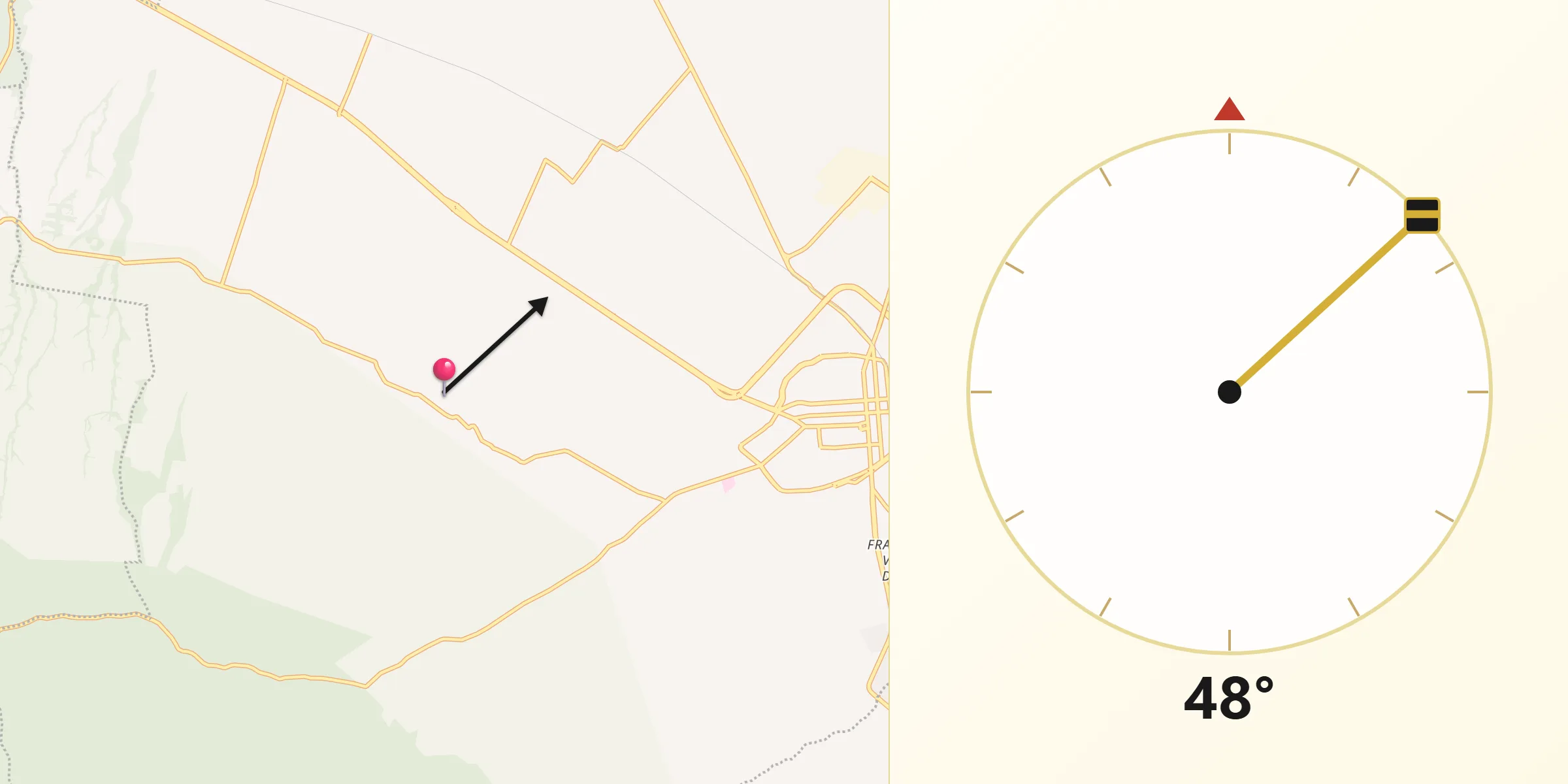 Dirección de la Qibla desde José María Morelos