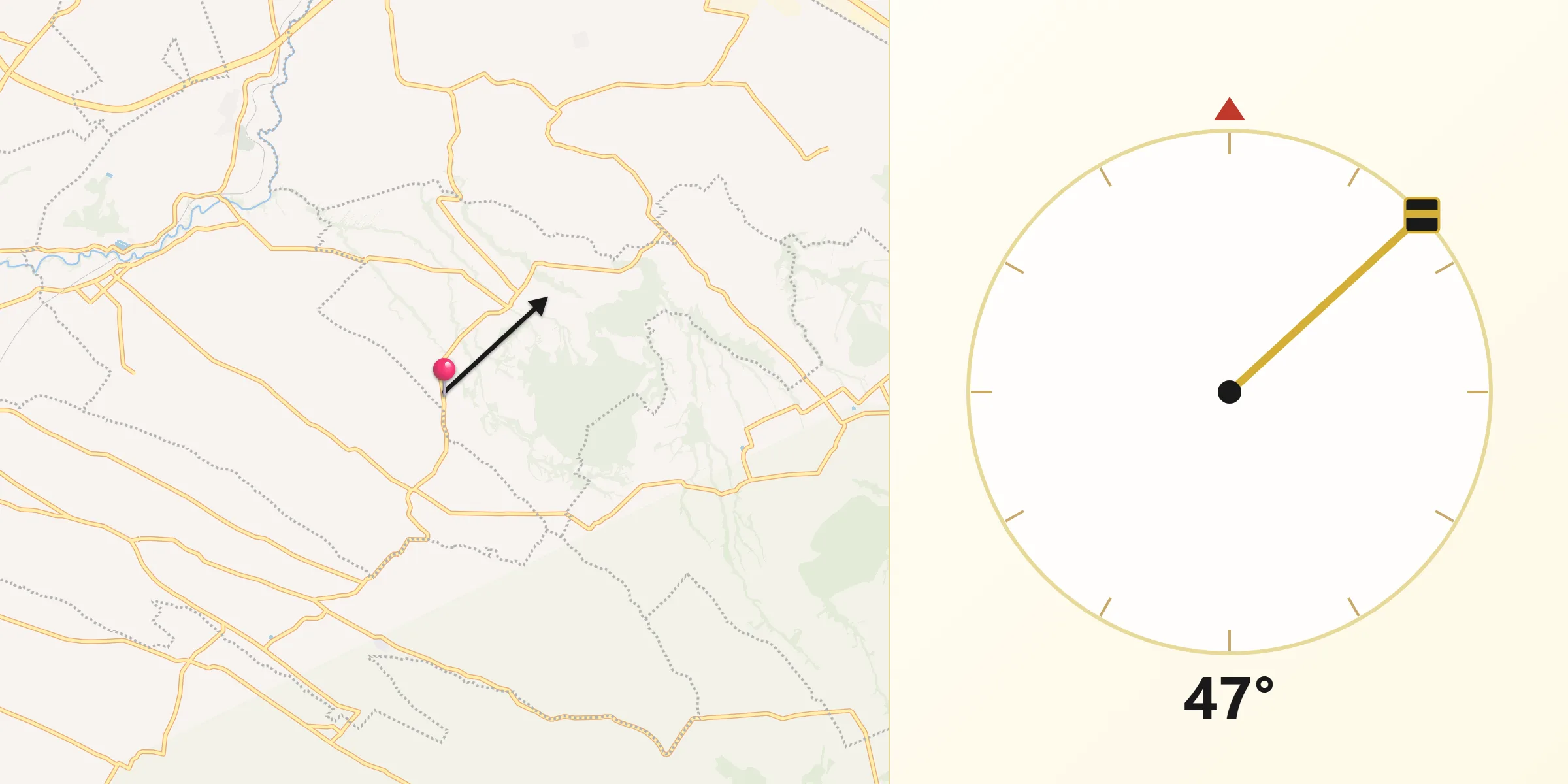 Dirección de la Qibla desde San Lorenzo Xaltelulco