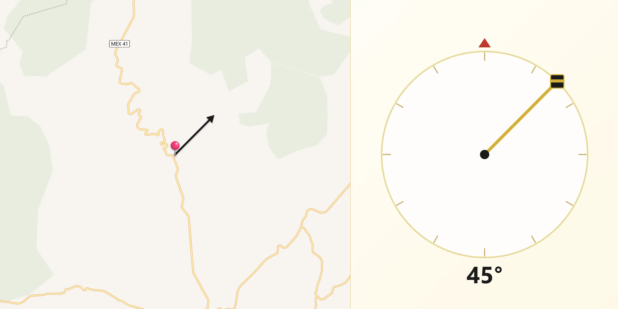 Dirección de la Qibla desde San Juan de Viña