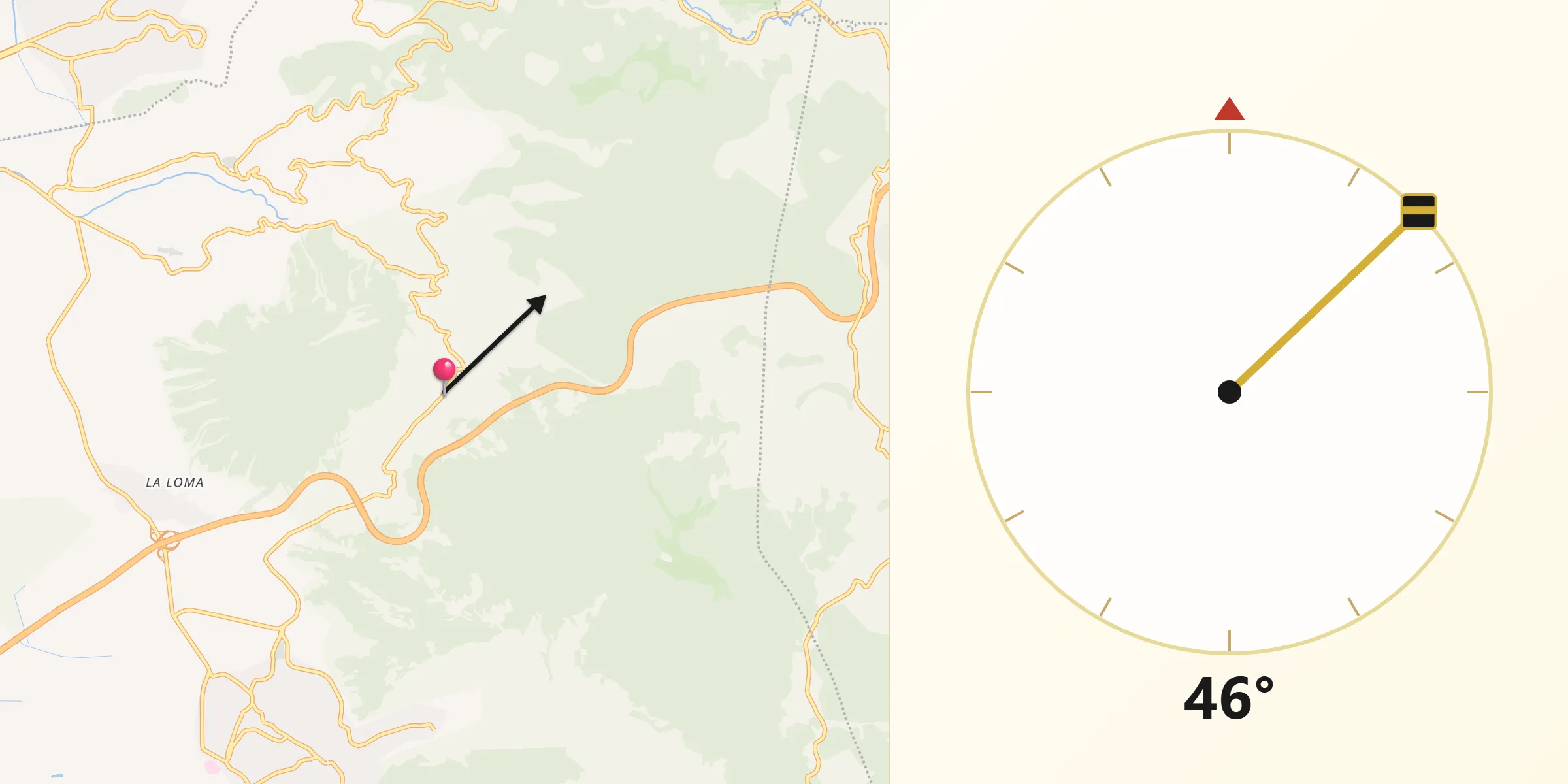 Dirección de la Qibla desde San Francisco Xochicuautla