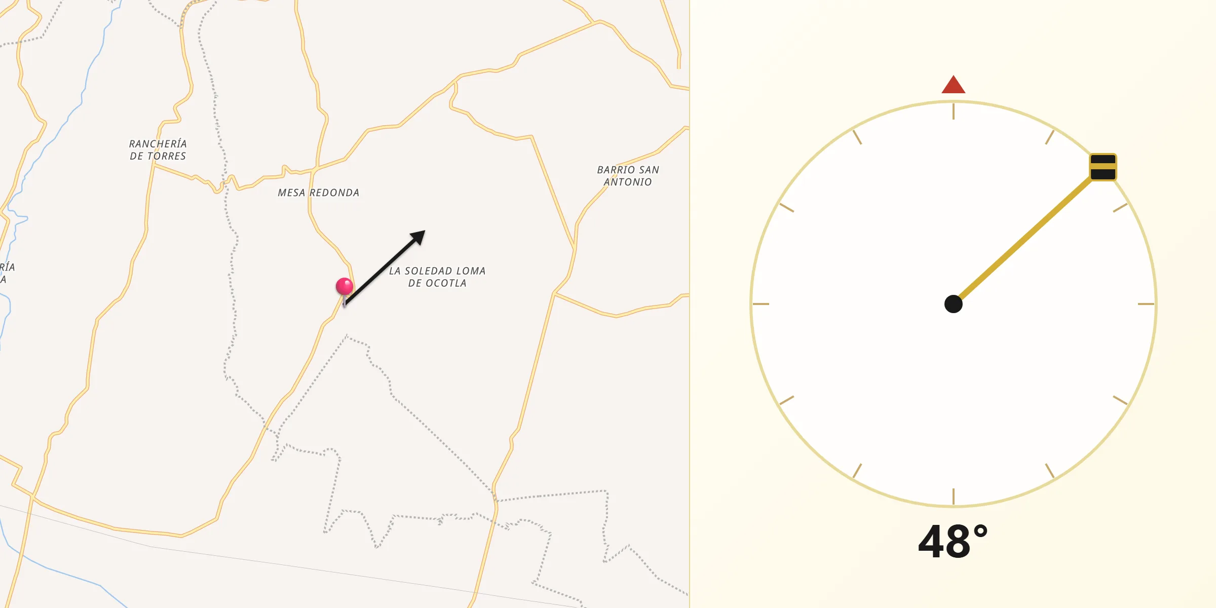 Dirección de la Qibla desde Felipe Carrillo Puerto