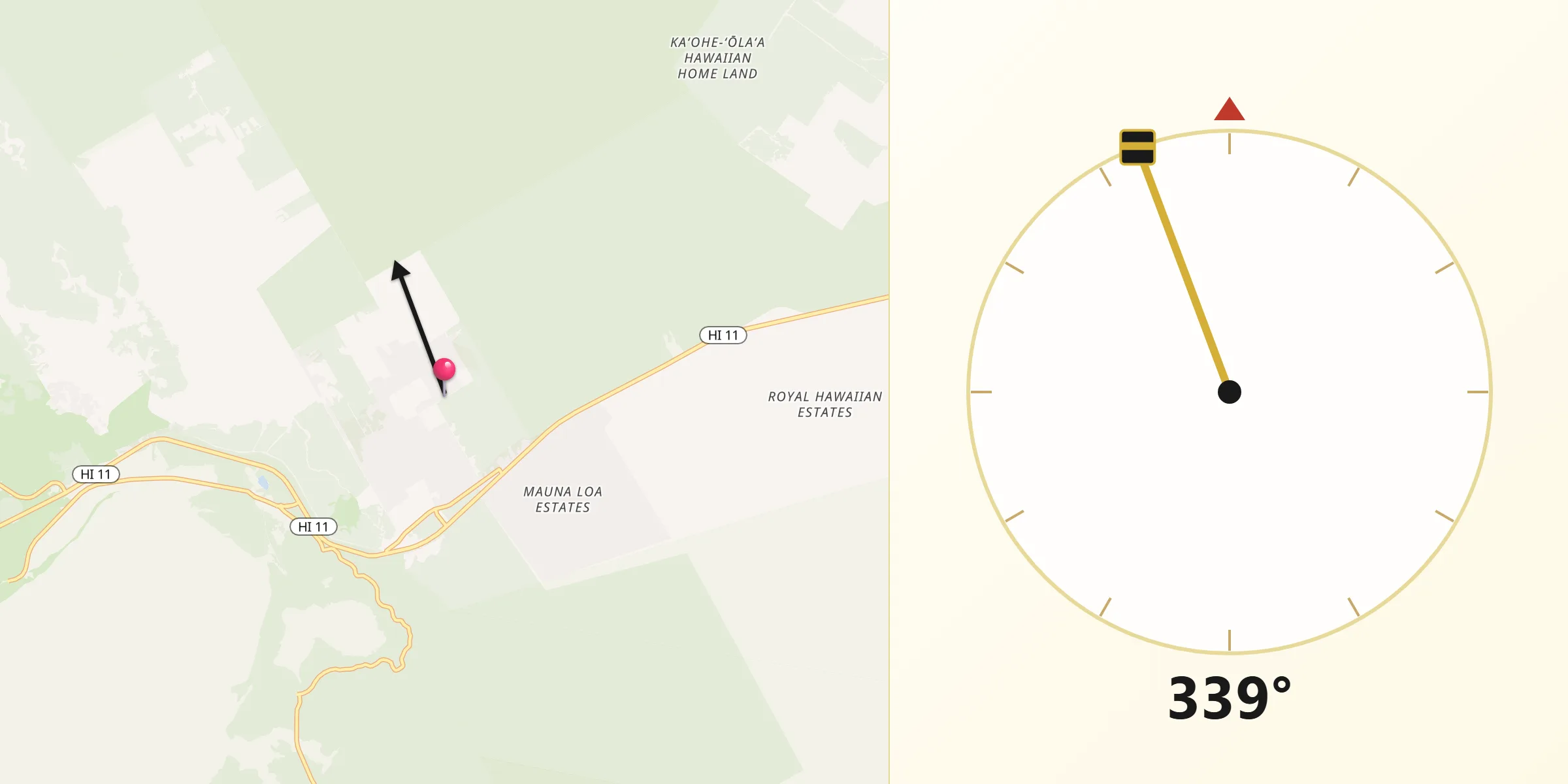 Qibla Direction from Volcano