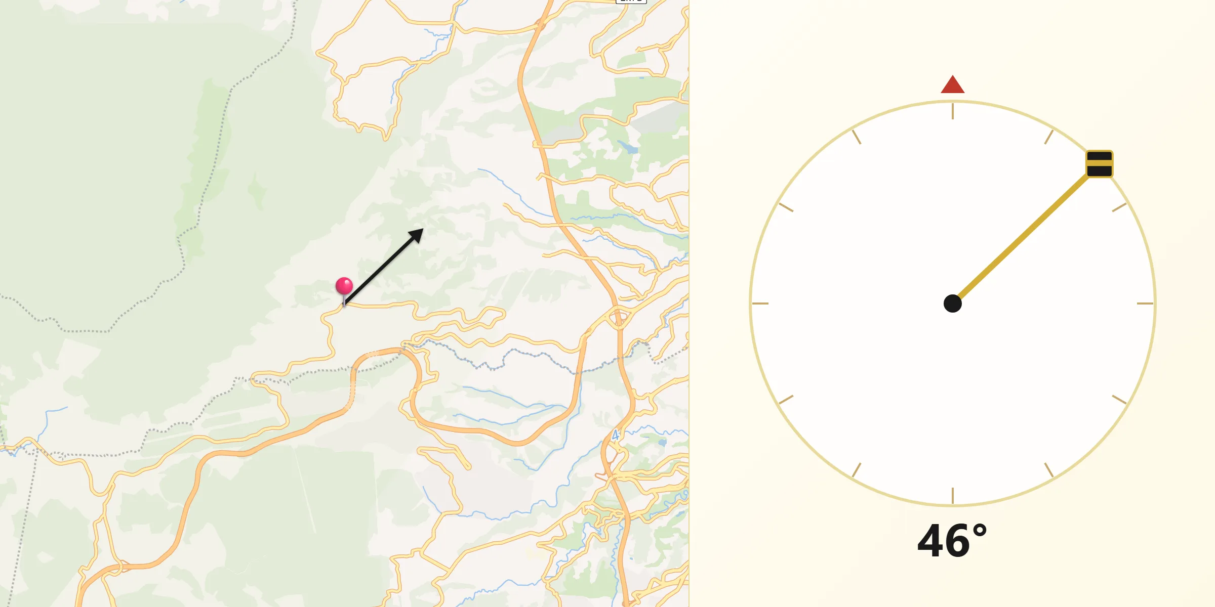 Dirección de la Qibla desde San Francisco Chimalpa