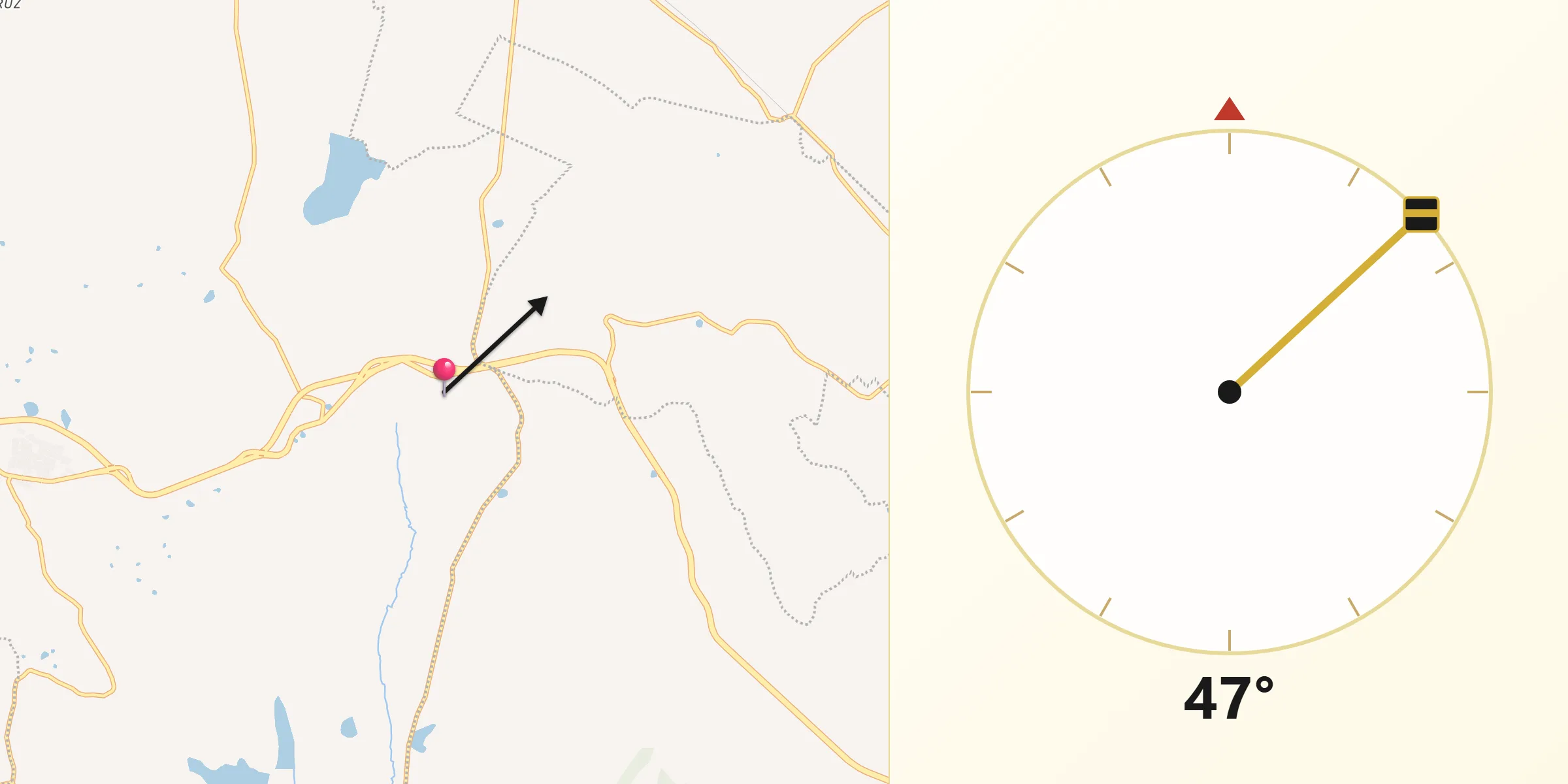 Dirección de la Qibla desde San Simeón Xipetzingo