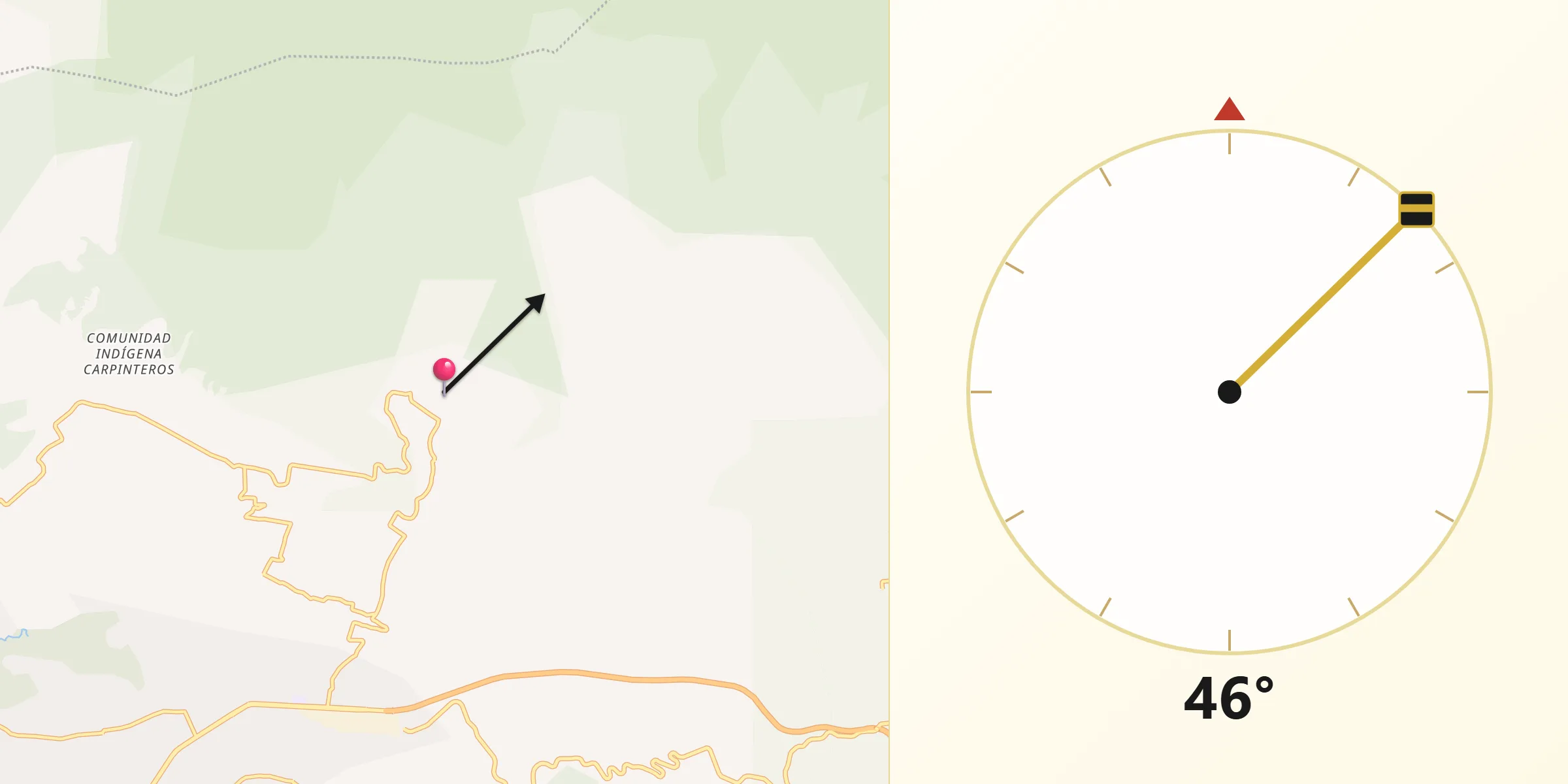 Dirección de la Qibla desde Donaciano Ojeda