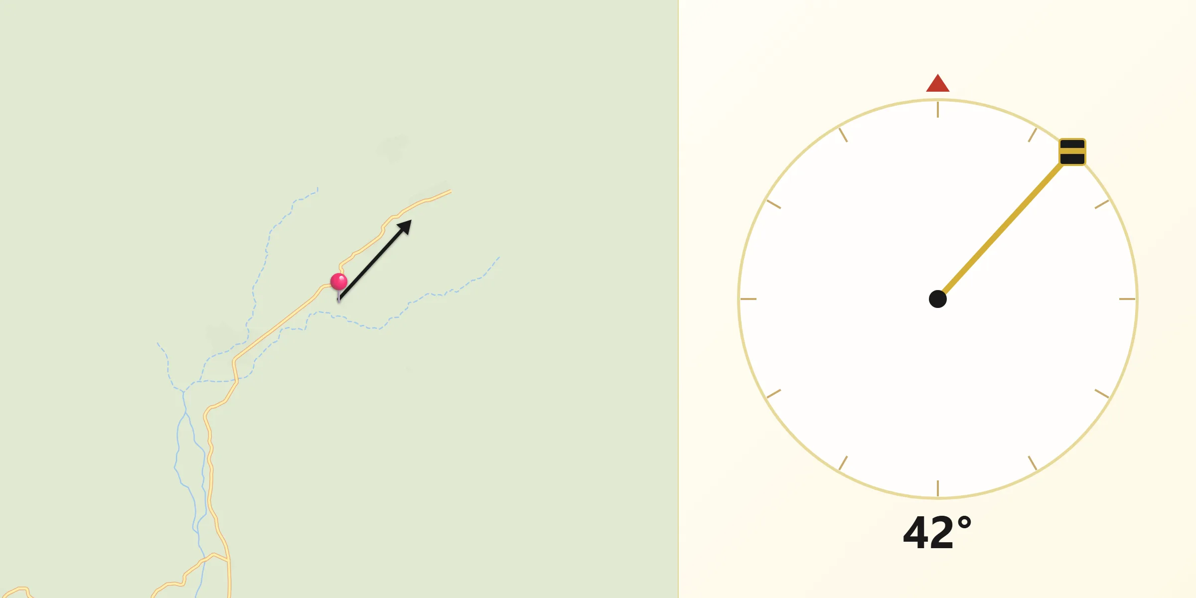 Dirección de la Qibla desde El Vigía