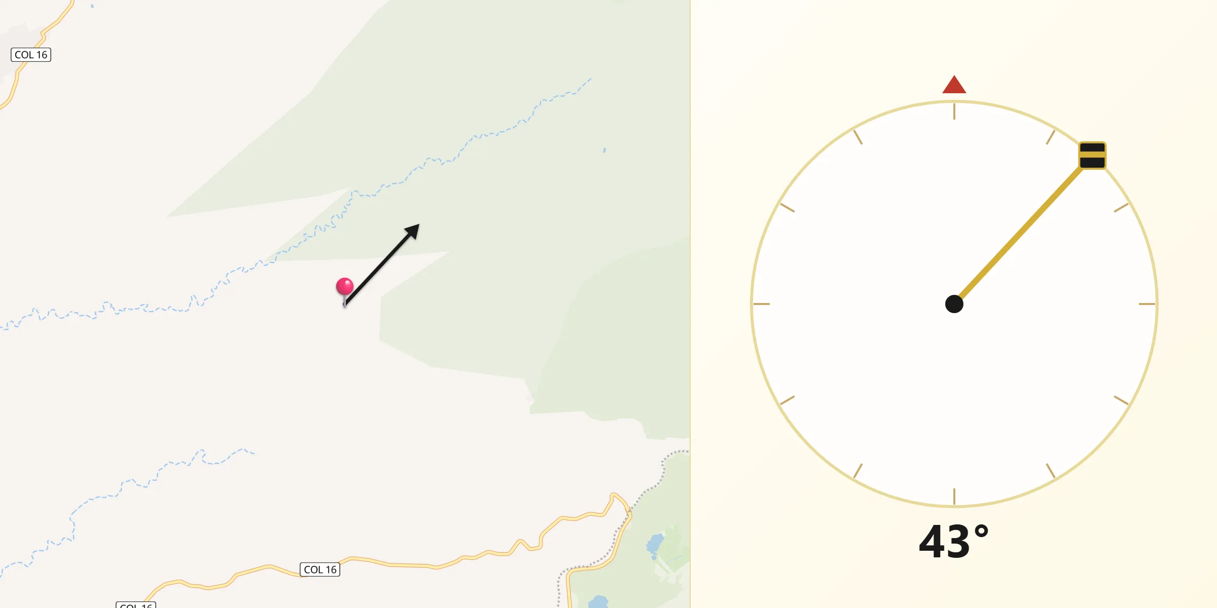 Dirección de la Qibla desde Huitzometl
