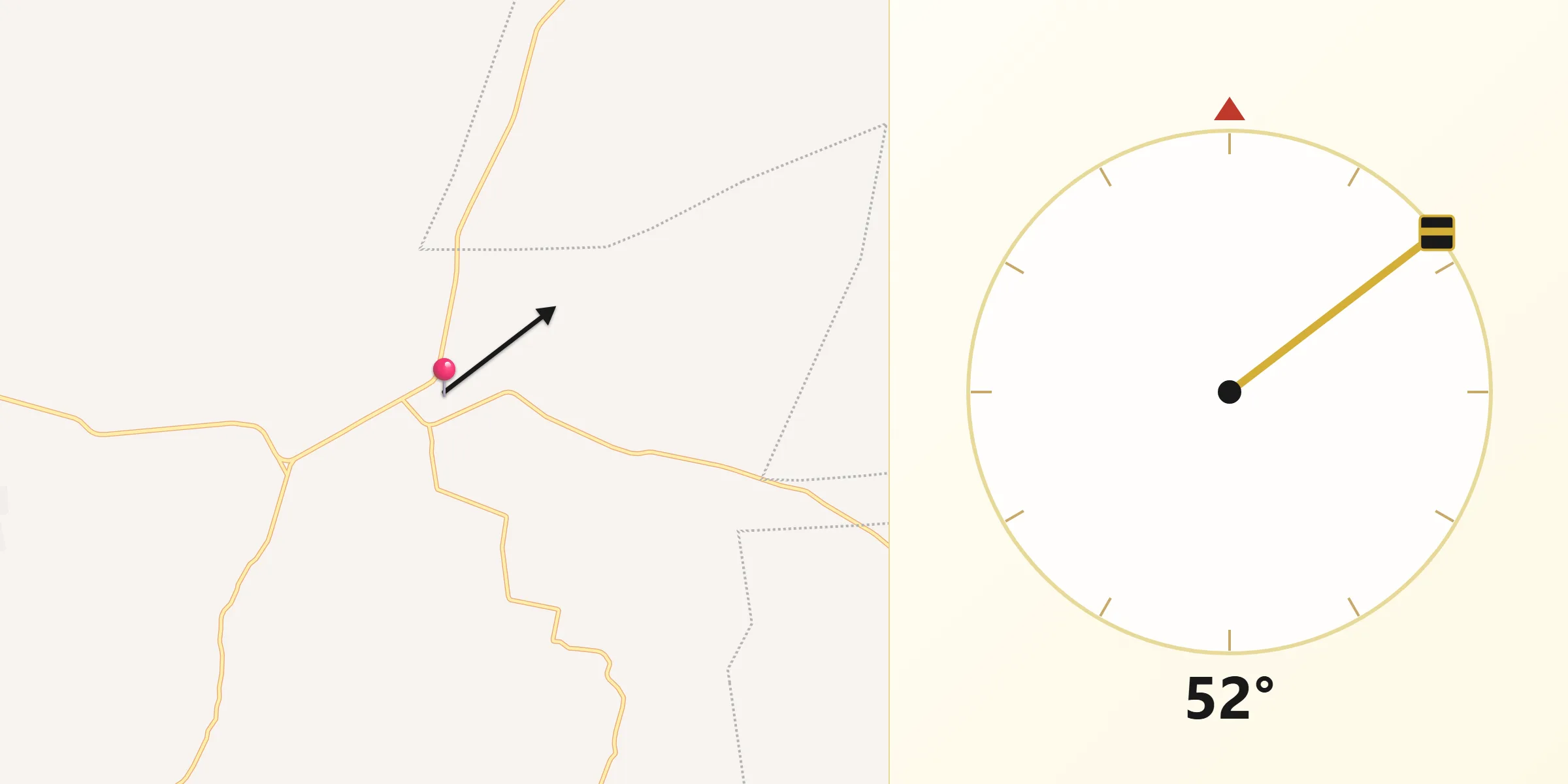 Dirección de la Qibla desde Hool