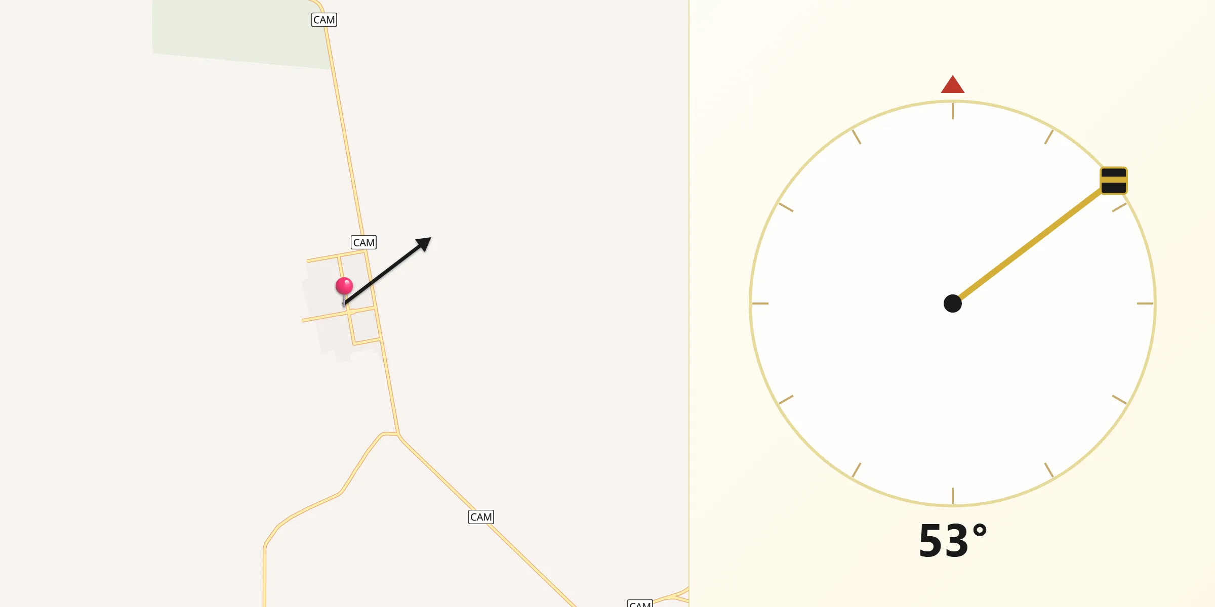 Dirección de la Qibla desde Alfredo V. Bonfil