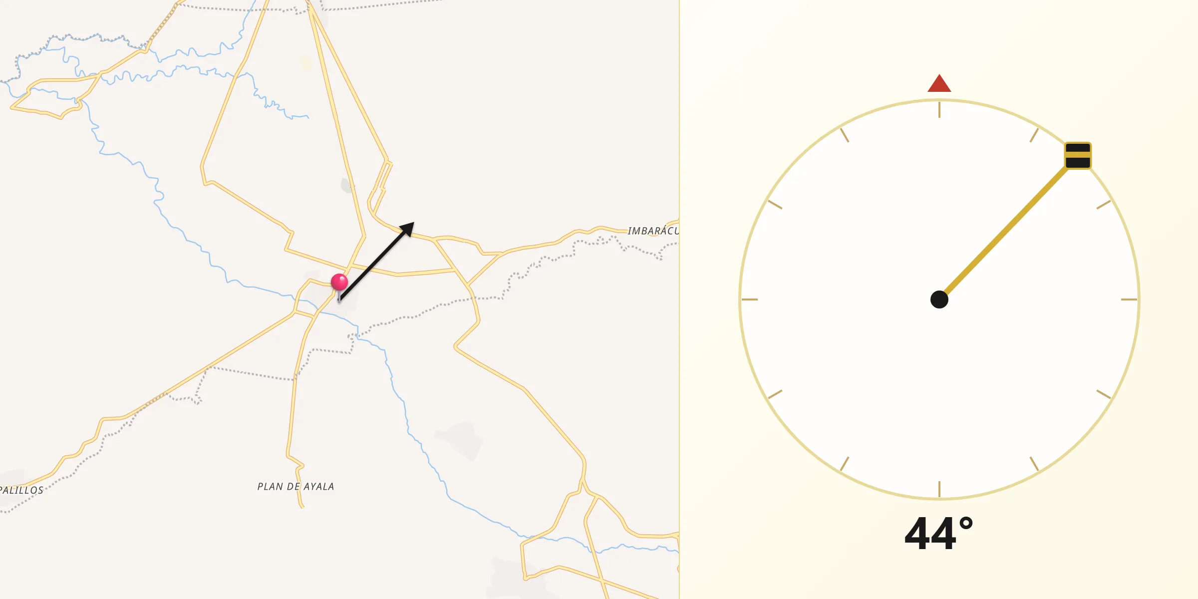Dirección de la Qibla desde San Sebastián