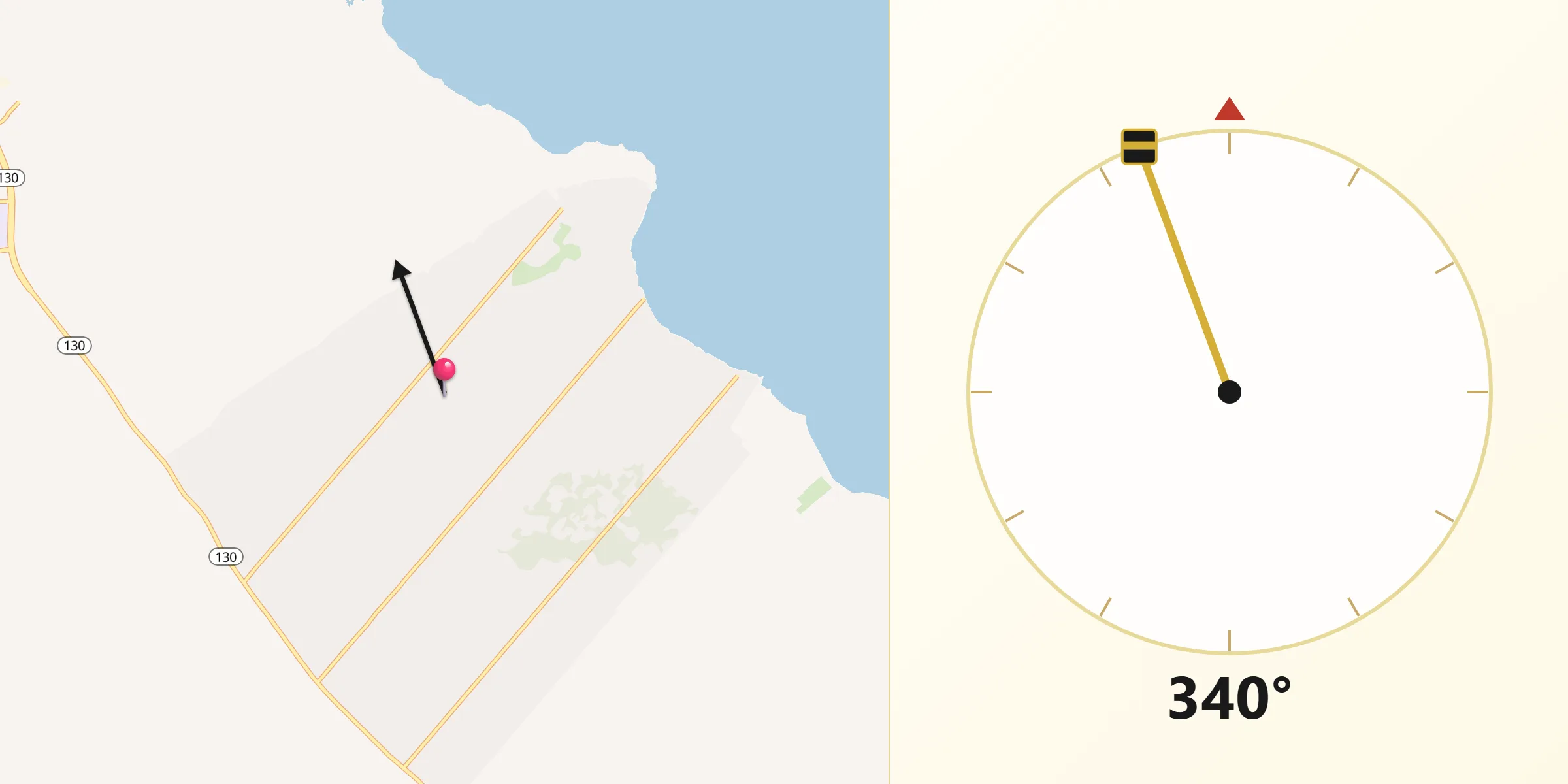 Qibla Direction from Hawaiian Paradise Park