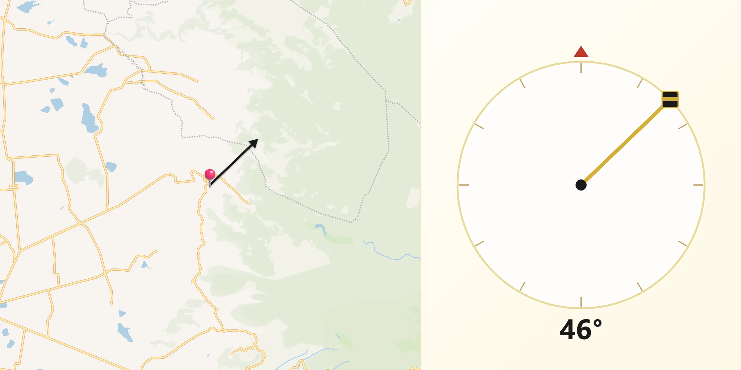 Dirección de la Qibla desde San Bartolo Oxtotitlán