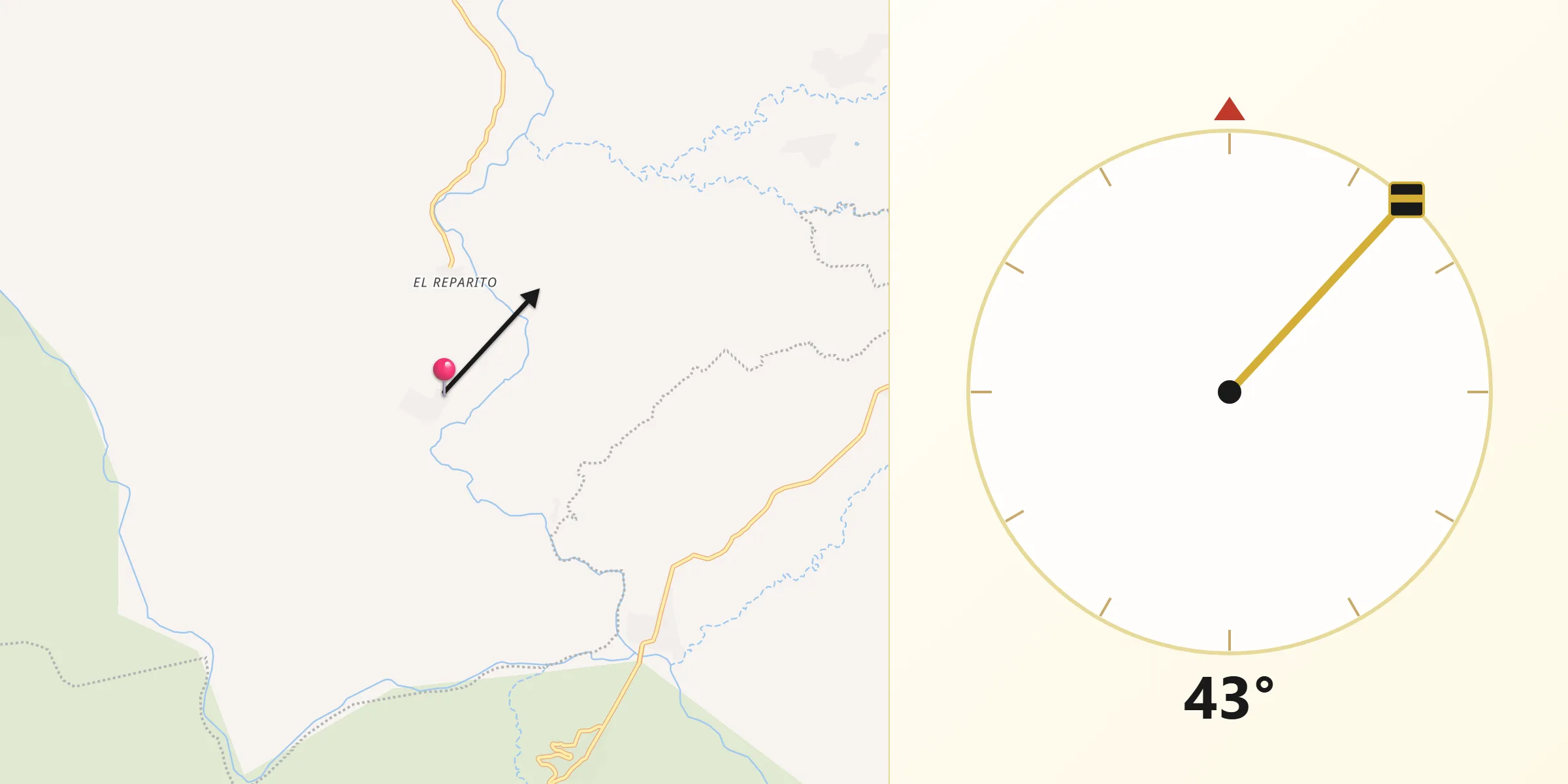 Dirección de la Qibla desde Chachahuatlán