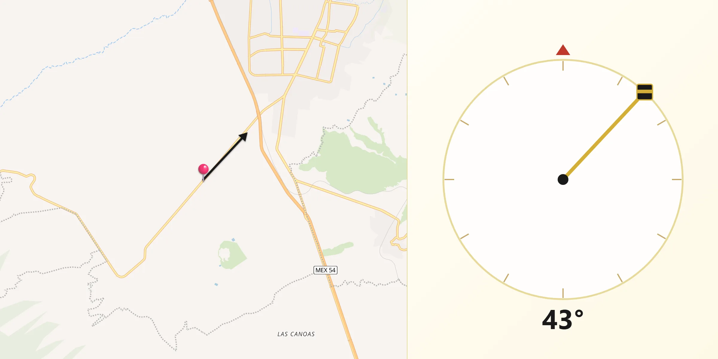Dirección de la Qibla desde Ciudad Guzmán CERESO