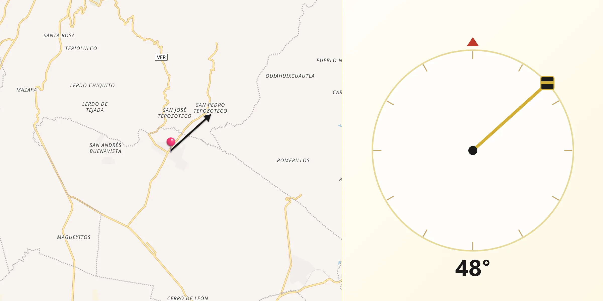 Dirección de la Qibla desde Colonia Libertad