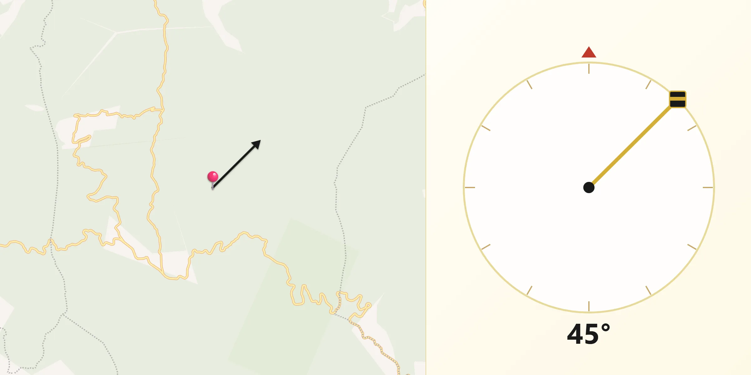 Dirección de la Qibla desde Queréndaro