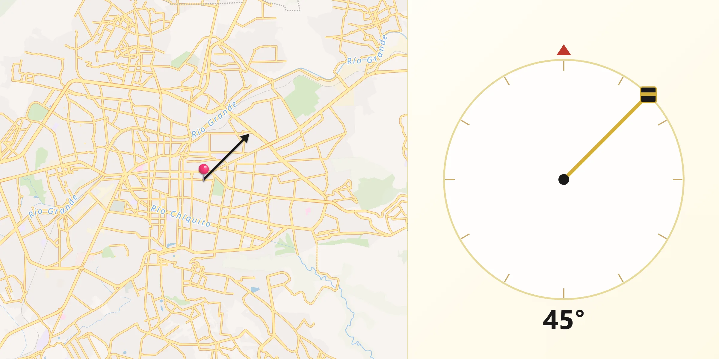 Dirección de la Qibla desde Morelia