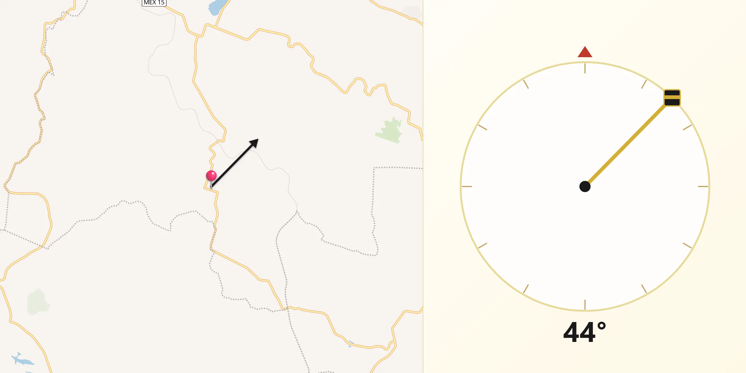 Dirección de la Qibla desde Santiago Azajo