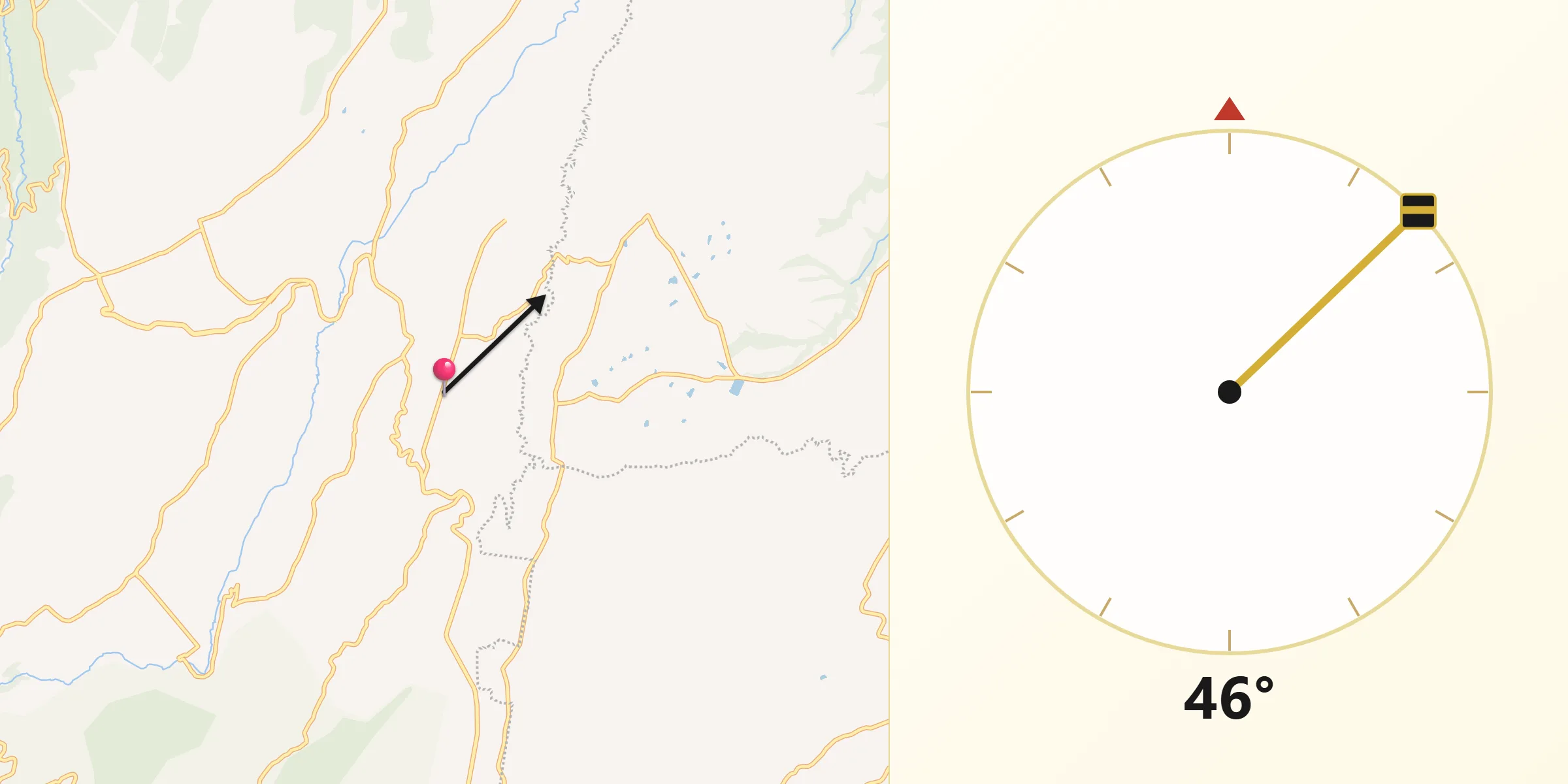 Dirección de la Qibla desde San Martín Cachihuapan