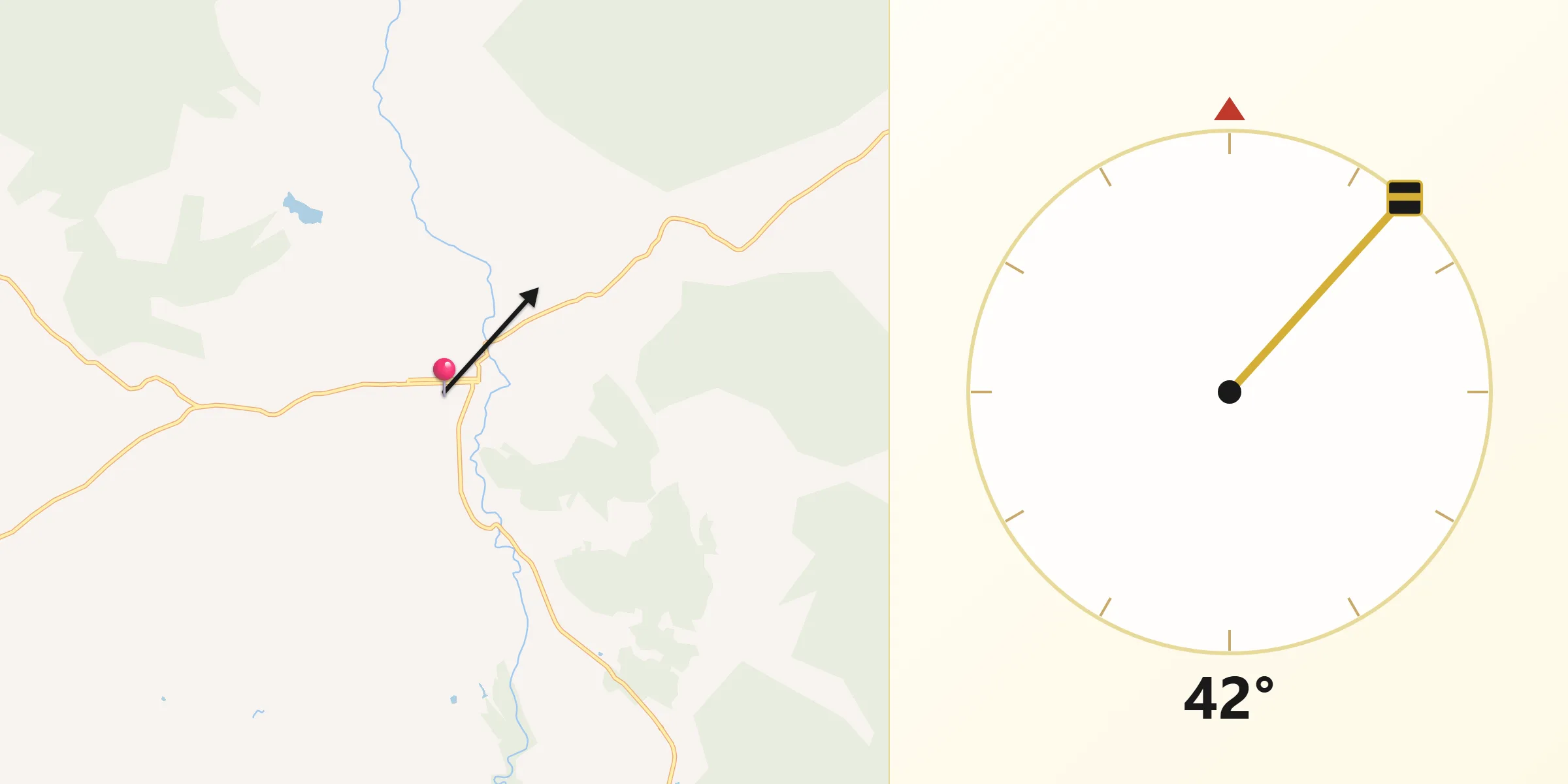 Dirección de la Qibla desde Purificación