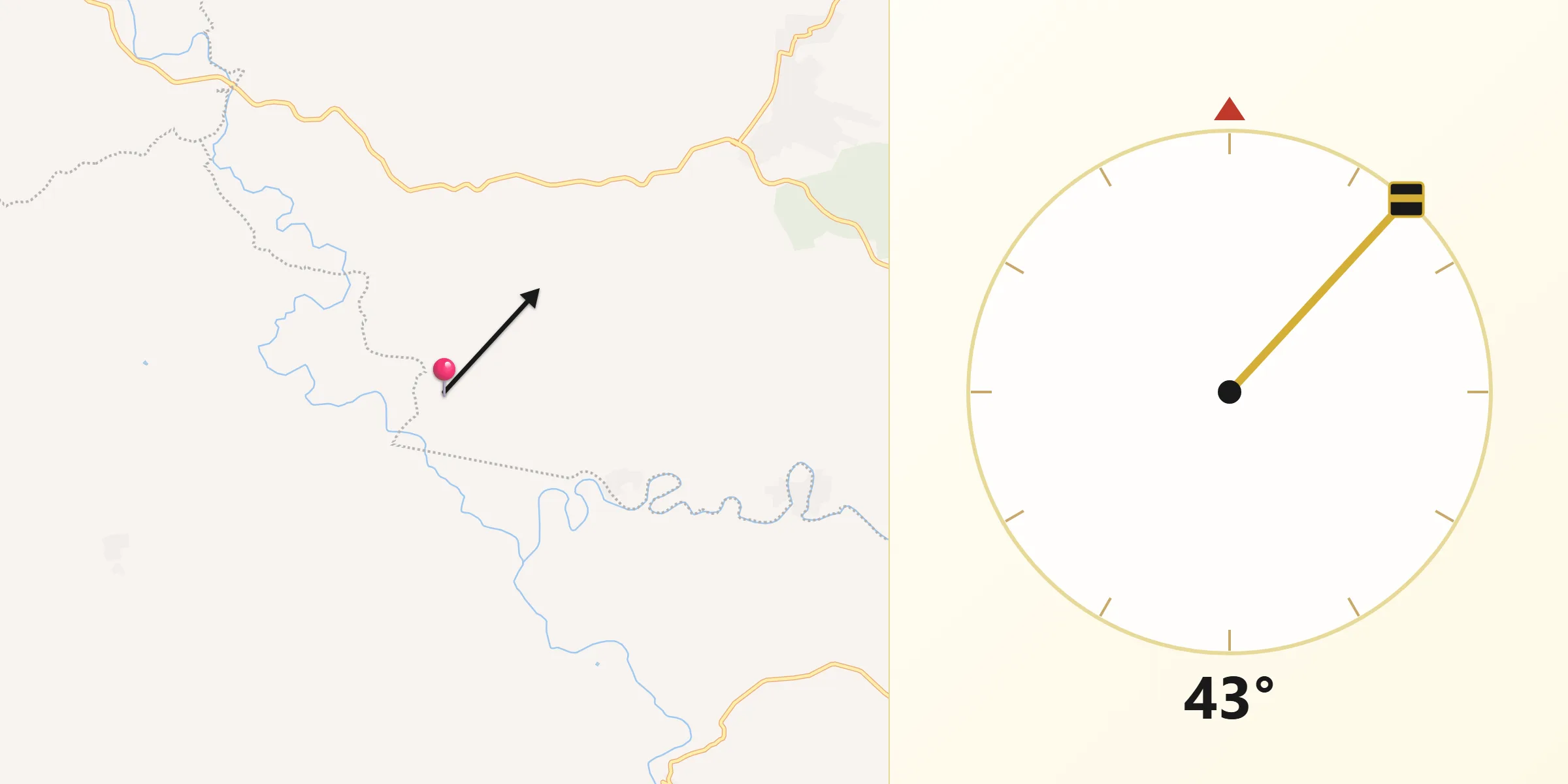 Dirección de la Qibla desde El Limón