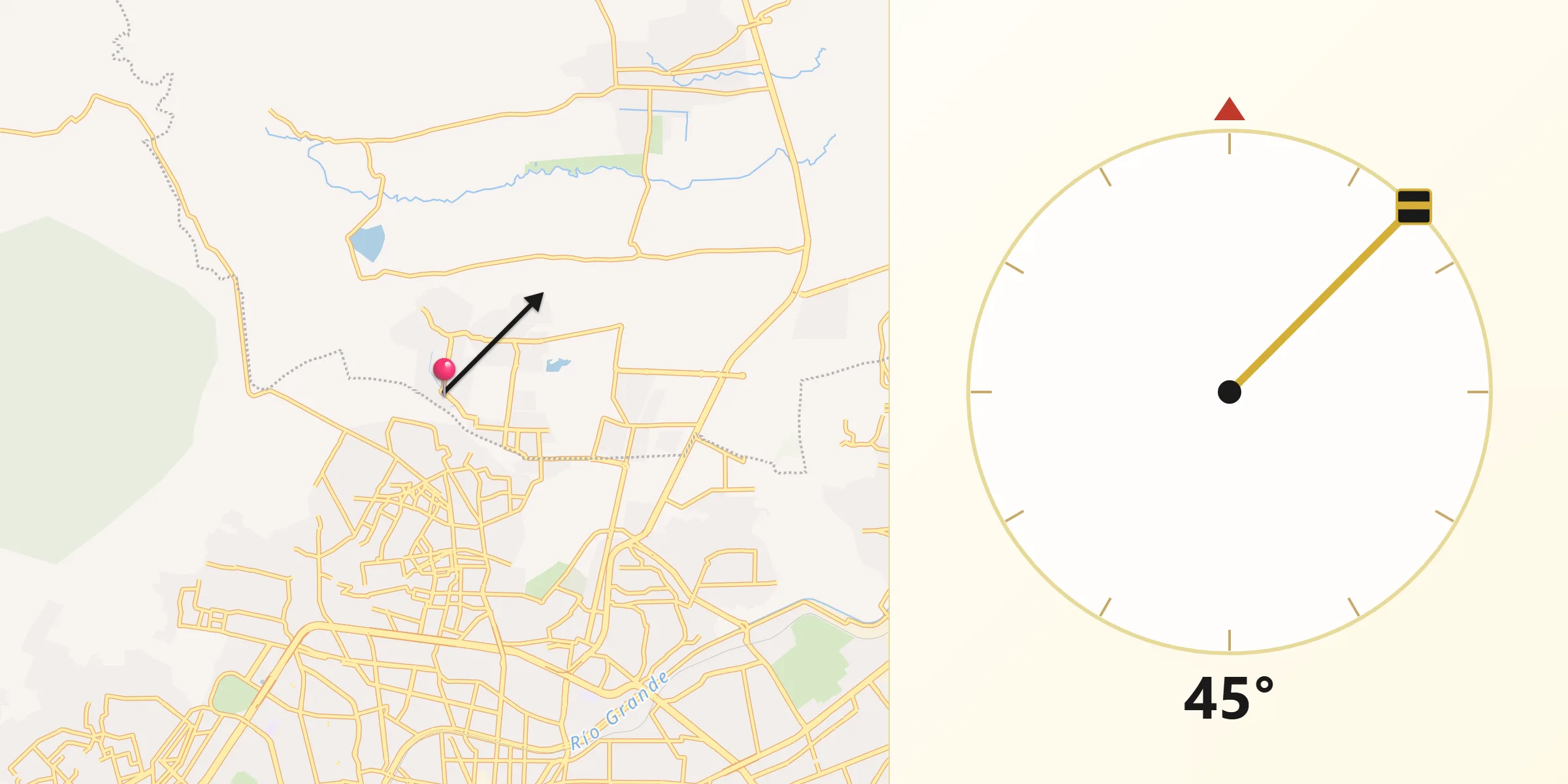 Dirección de la Qibla desde Fraccionamiento Metrópolis II