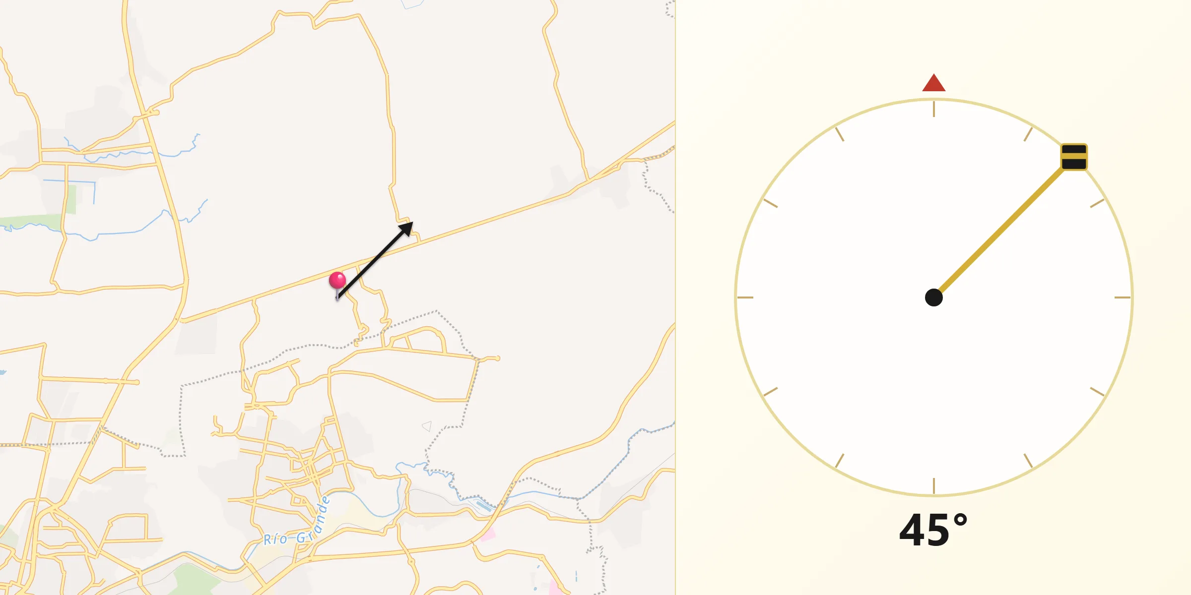 Dirección de la Qibla desde Fraccionamiento Laureles Eréndira