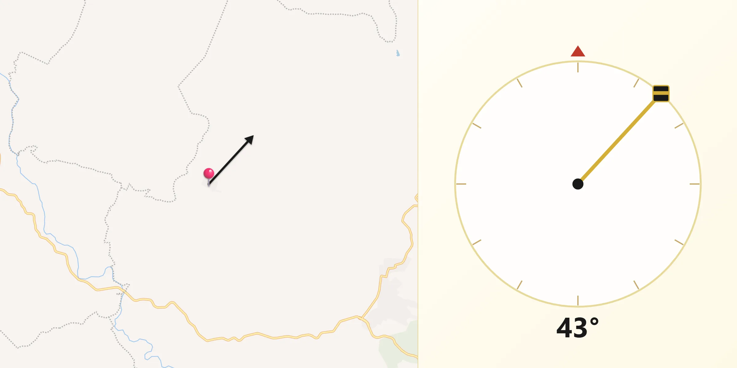 Dirección de la Qibla desde Amacuautitlán