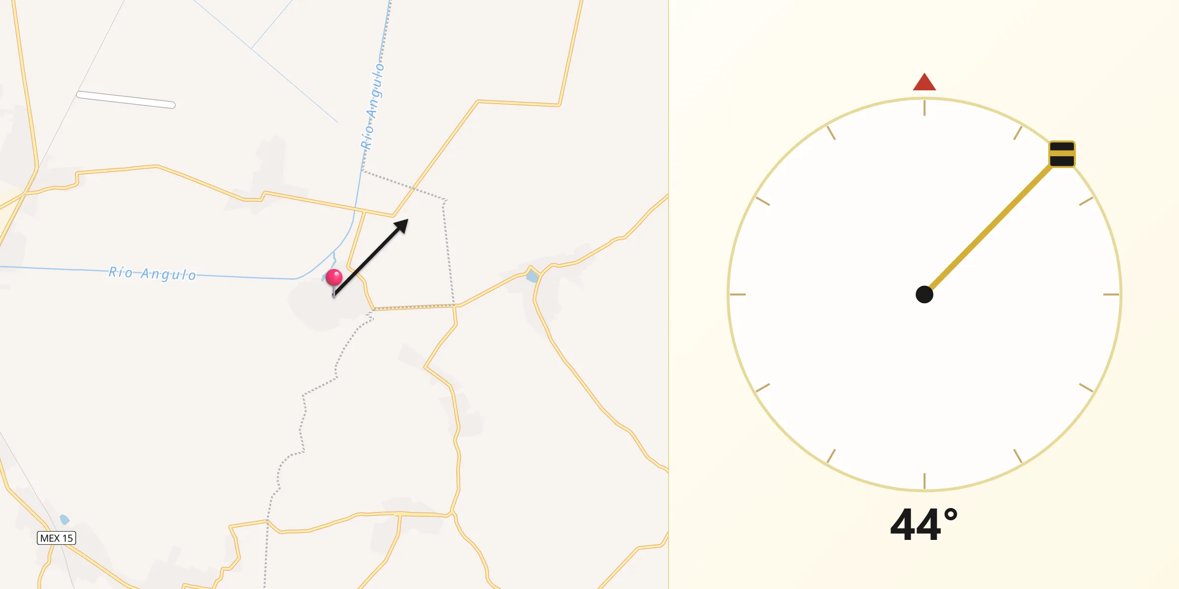 Dirección de la Qibla desde Tarejero
