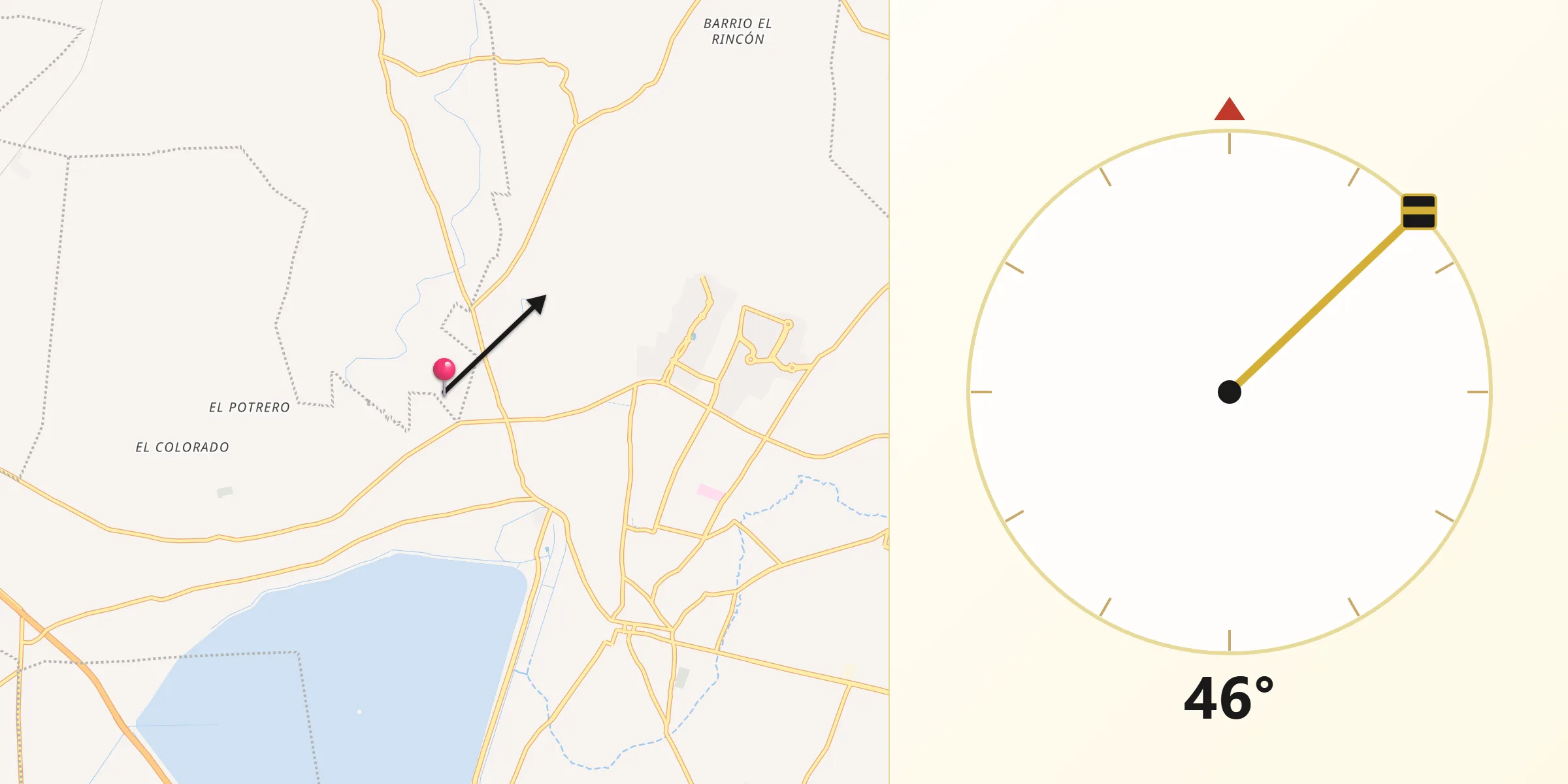 Dirección de la Qibla desde Colonia Wenceslao Labra