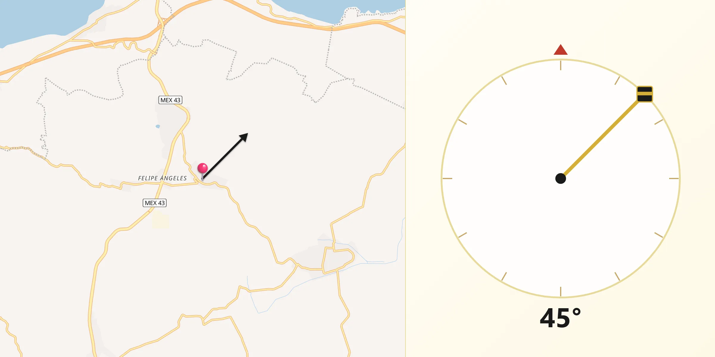 Dirección de la Qibla desde Jamaica