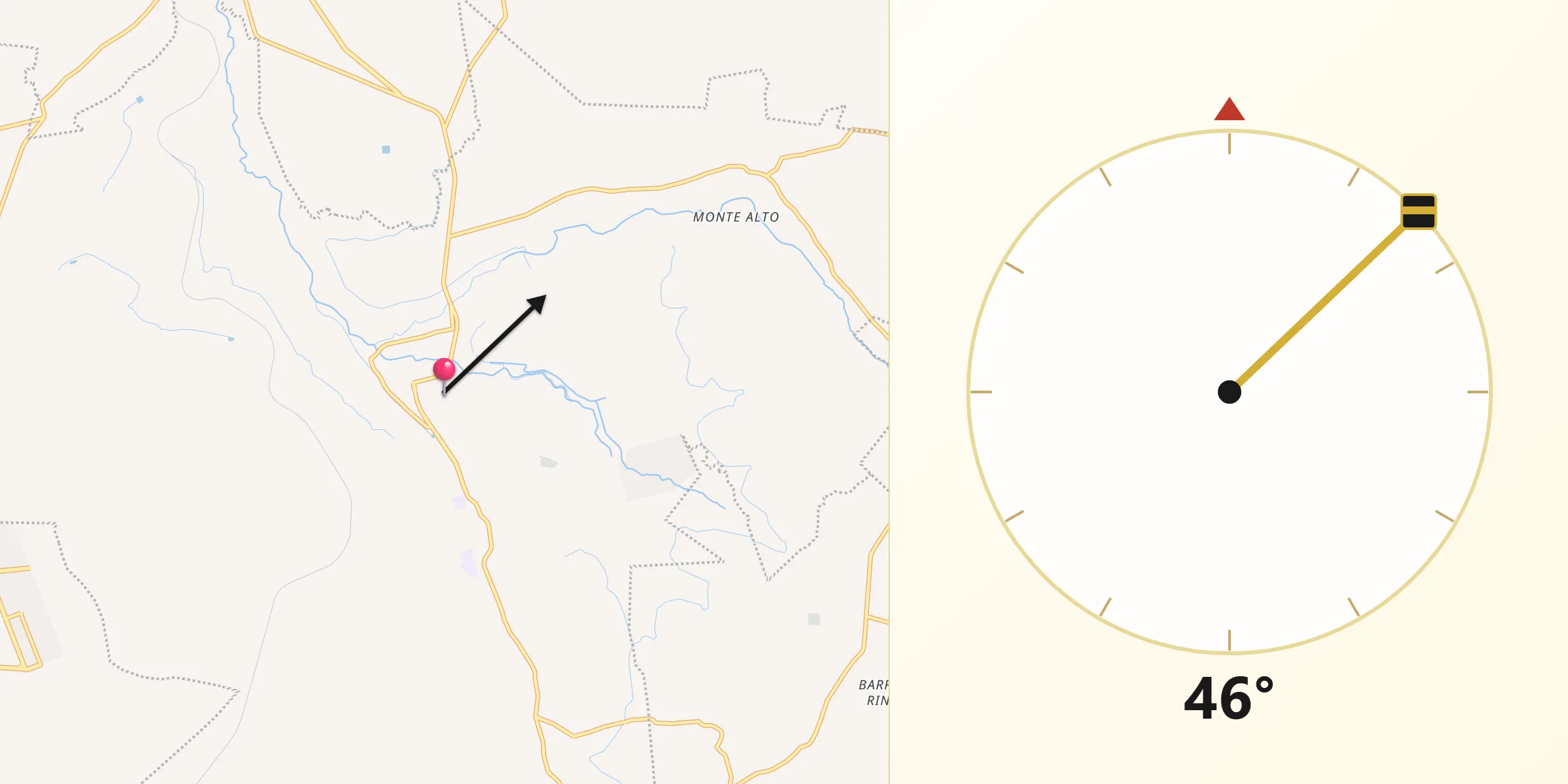 Dirección de la Qibla desde Tequixquiac