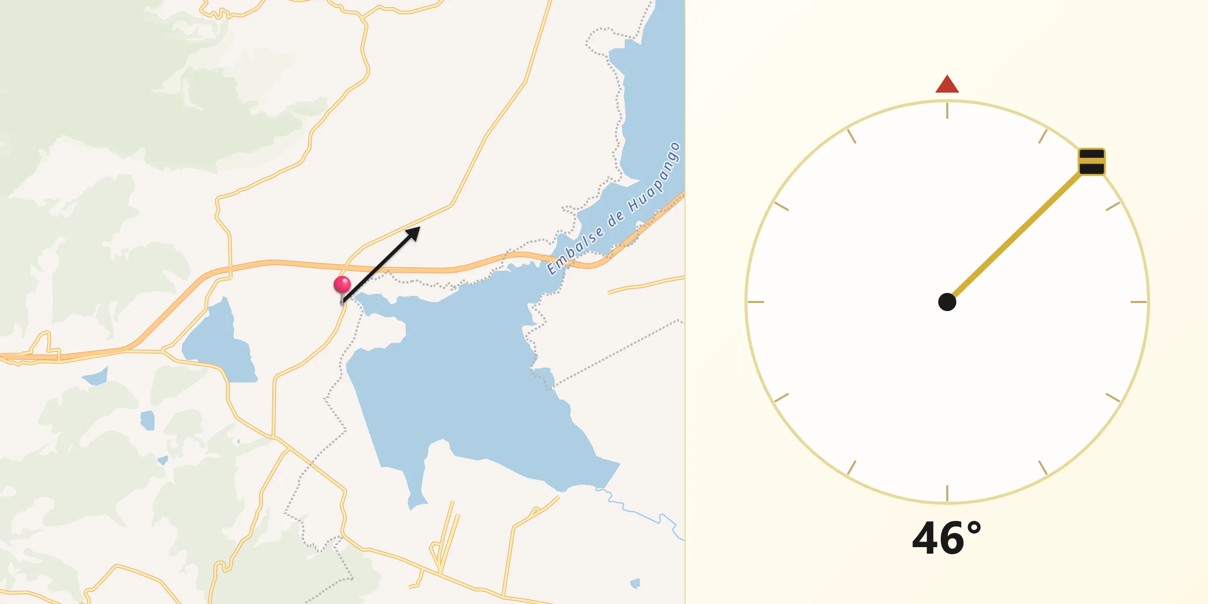 Dirección de la Qibla desde San Juanico Sector Uno