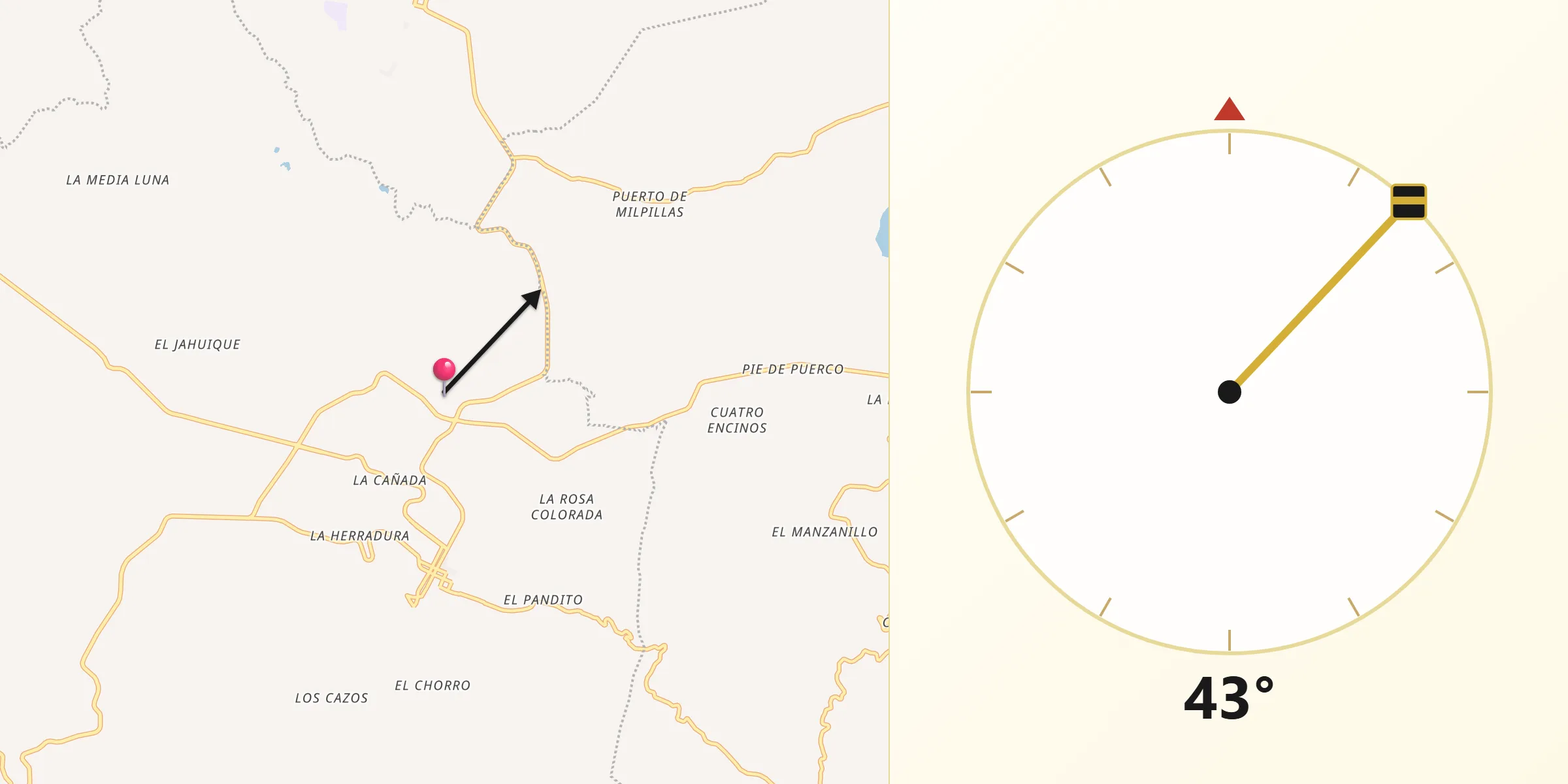 Dirección de la Qibla desde Epeche Chico