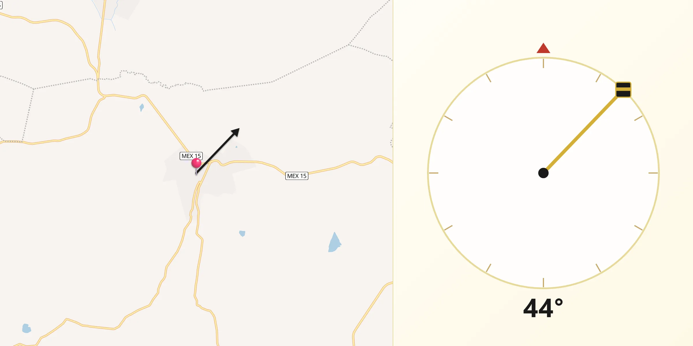 Dirección de la Qibla desde Santiago Tangamandapio