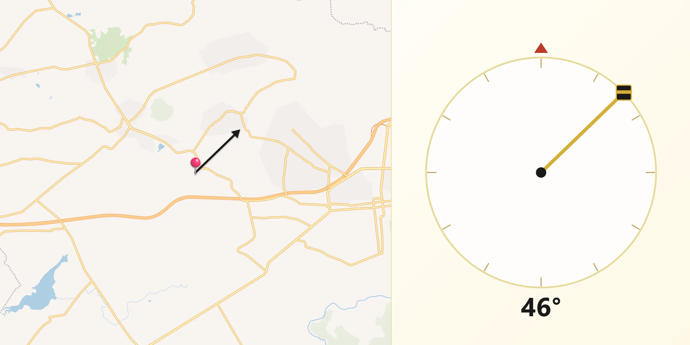 Dirección de la Qibla desde Octeyuco Dos Mil